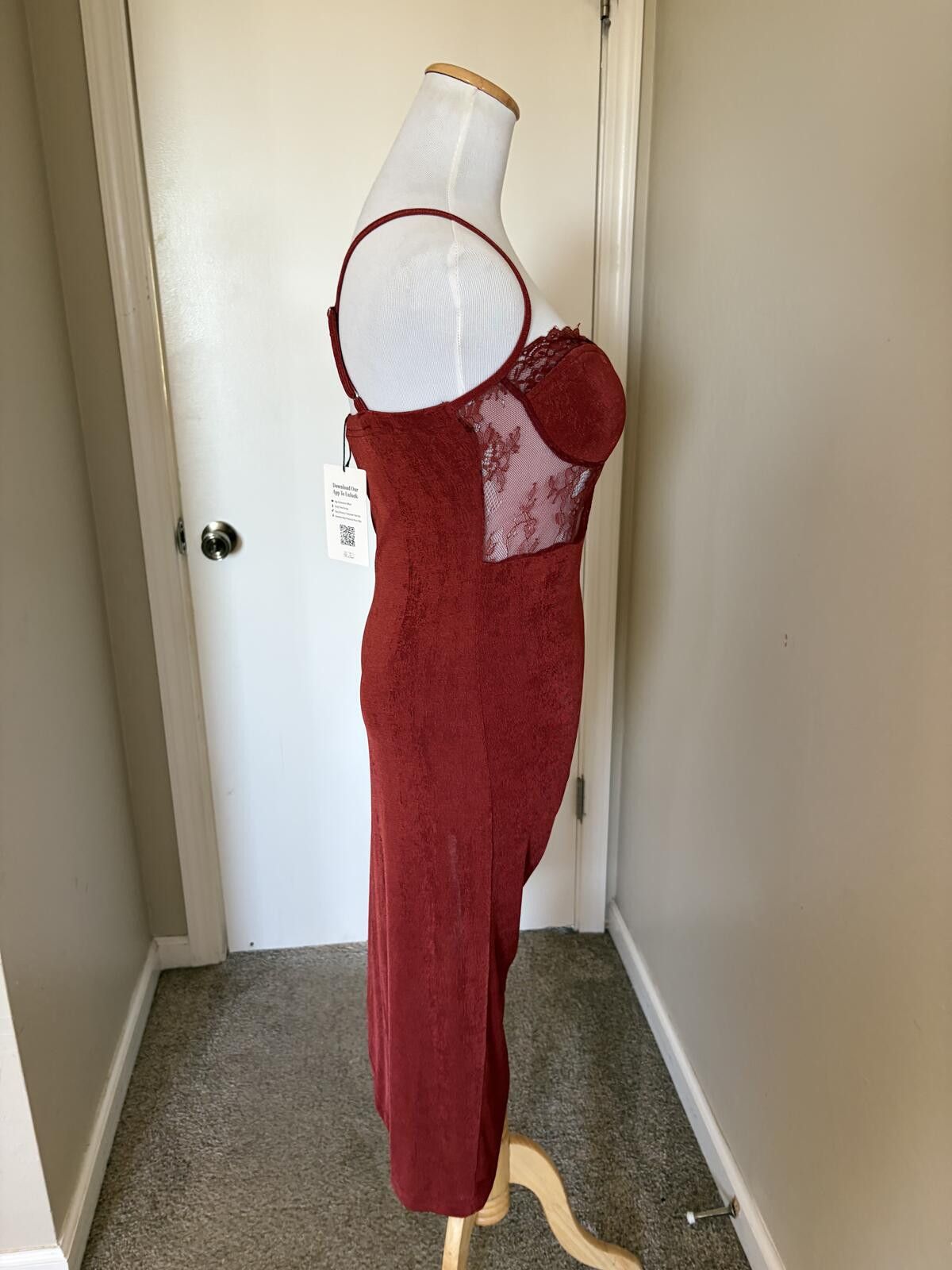 Cyderhouse Cider lace ruched split cami midi dress Size M / US 6-8 / IT 42-44 - 6 Thumbnail