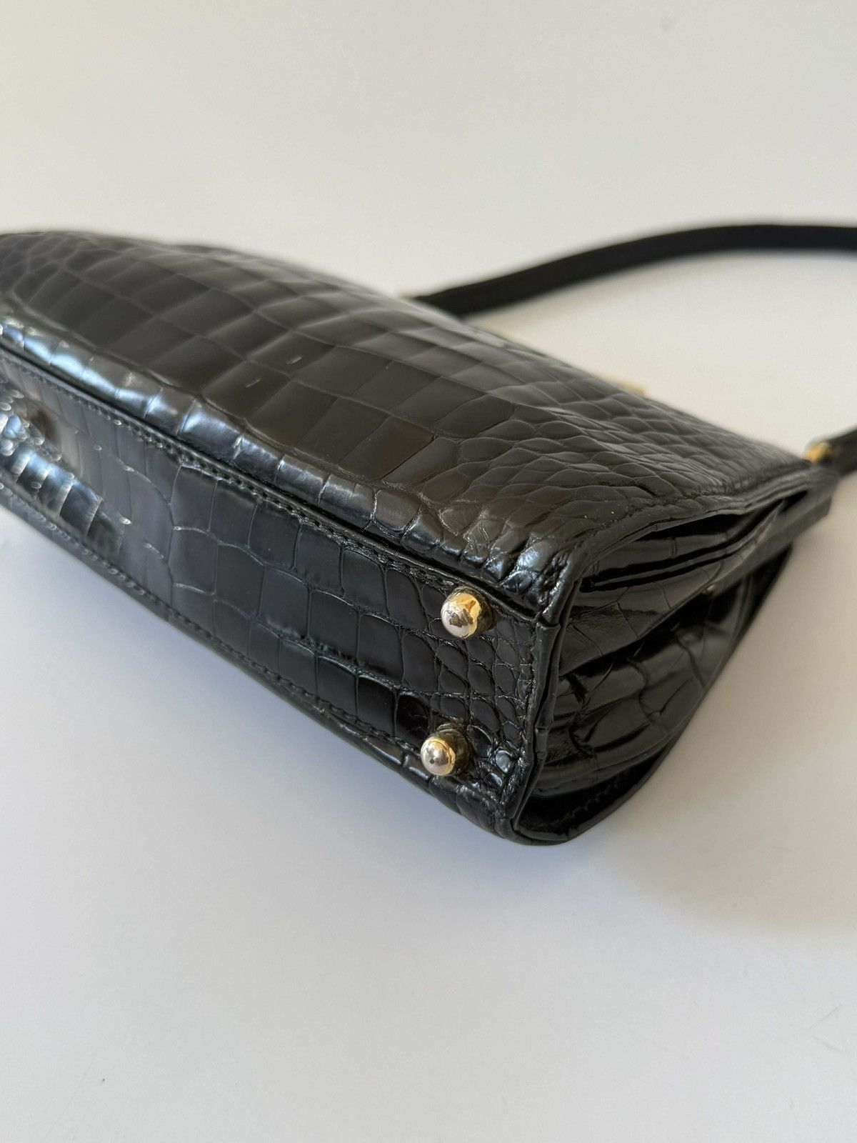 Gucci Gucci by Tom ford Black Crocodile Embossed Leather Handbag Size ONE SIZE - 8 Thumbnail