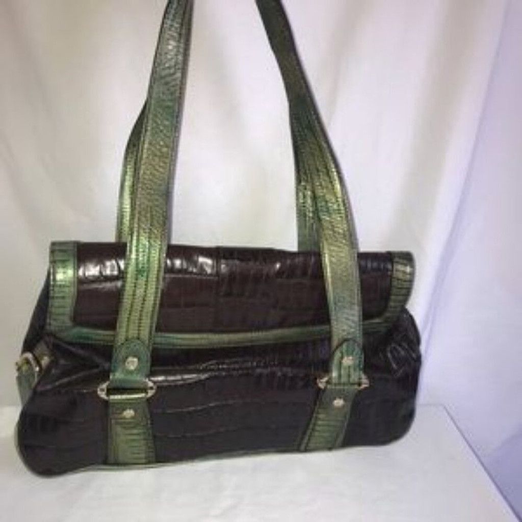 Anne Klein Anne Klein drk brown & green leather purse Size ONE SIZE - 2 Thumbnail