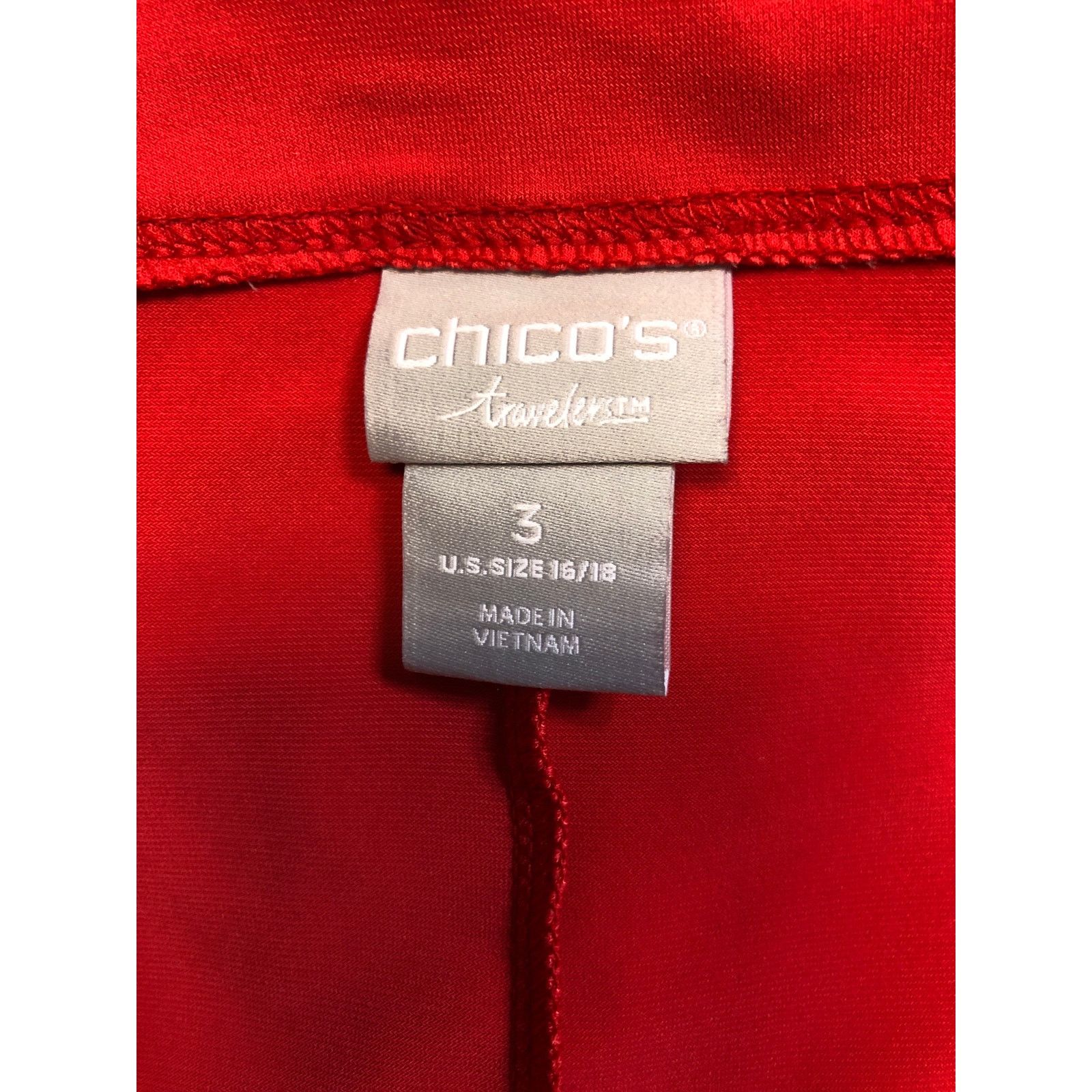 Chicos Women’s Chico’s Travelers Red dress Size XXL / US 16-18 / IT 52-54 - 5 Thumbnail