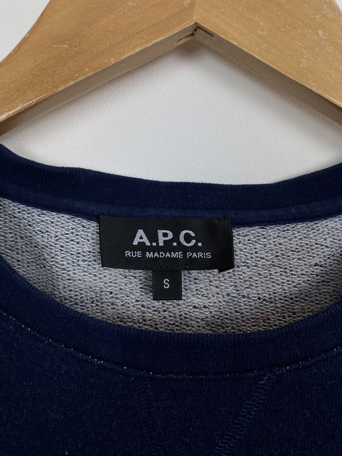 A.P.C. A.P.C. Rue Madame Pres Du Luxembourg Sweatshirt Size S Blue Size S / US 4 / IT 40 - 3 Thumbnail