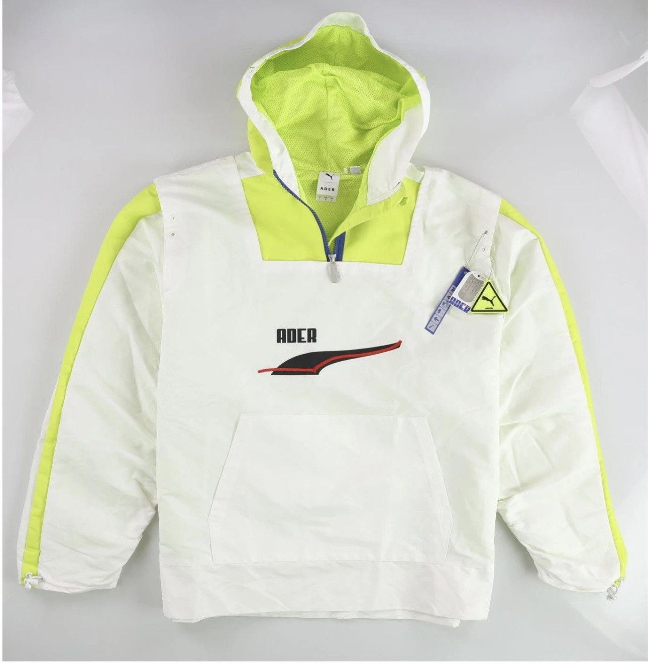 Puma x ADER ERROR Hooded Jacket - White & Neon Green