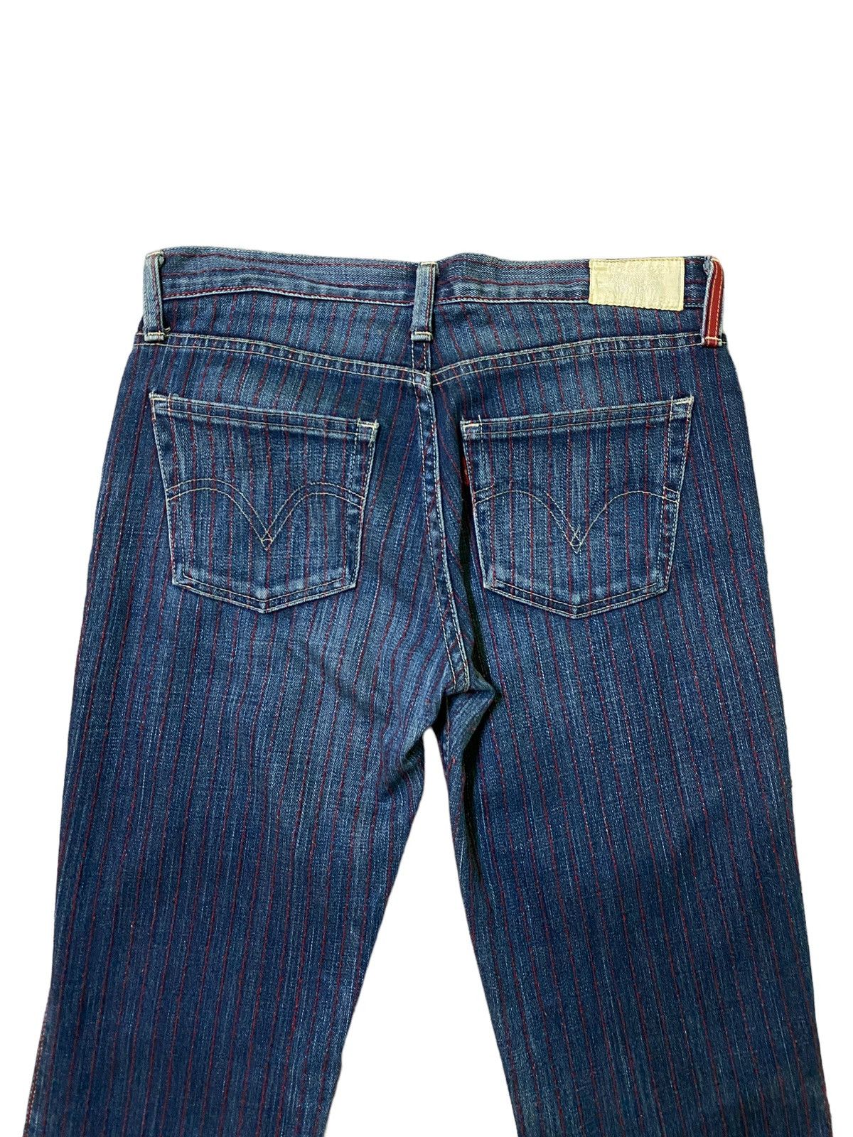 Levi's × Levi's Vintage Clothing × Vintage Vintage Levi's Japan Red Striped Distressed Denim Jeans Size US 28 / EU 44 - 9 Thumbnail