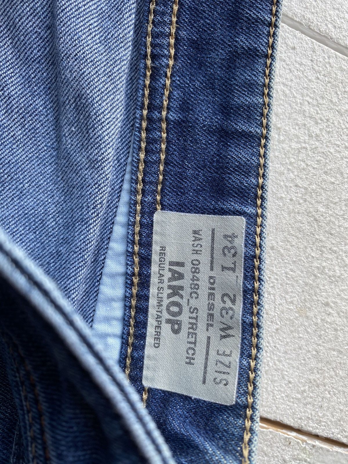 Diesel × Vintage 🔥Punk Opium Diesel Blue Mens Jeans 32 regular slim tapered Size US 32 / EU 48 - 4 Thumbnail