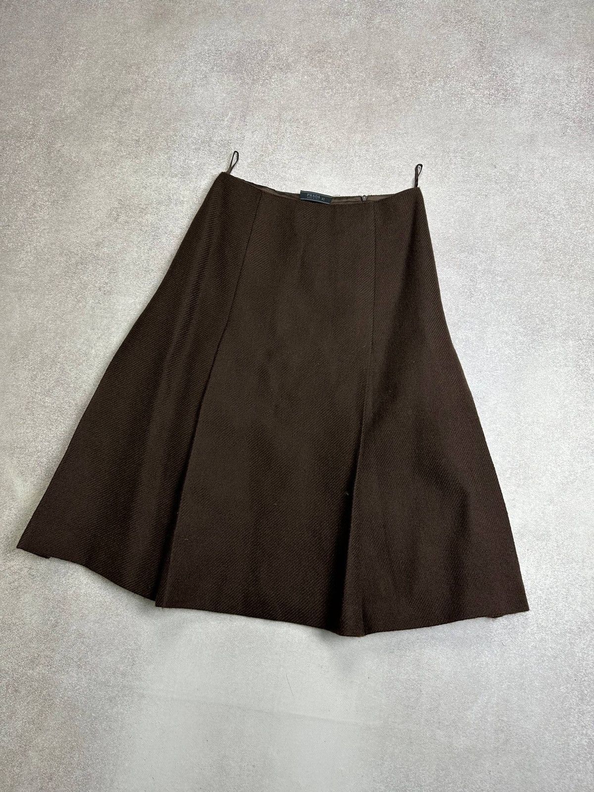 Prada PRADA Women’s Brown Wool Skirt Suit Set Blazer Jacket Skirt Size M / US 6-8 / IT 42-44 - 10 Thumbnail