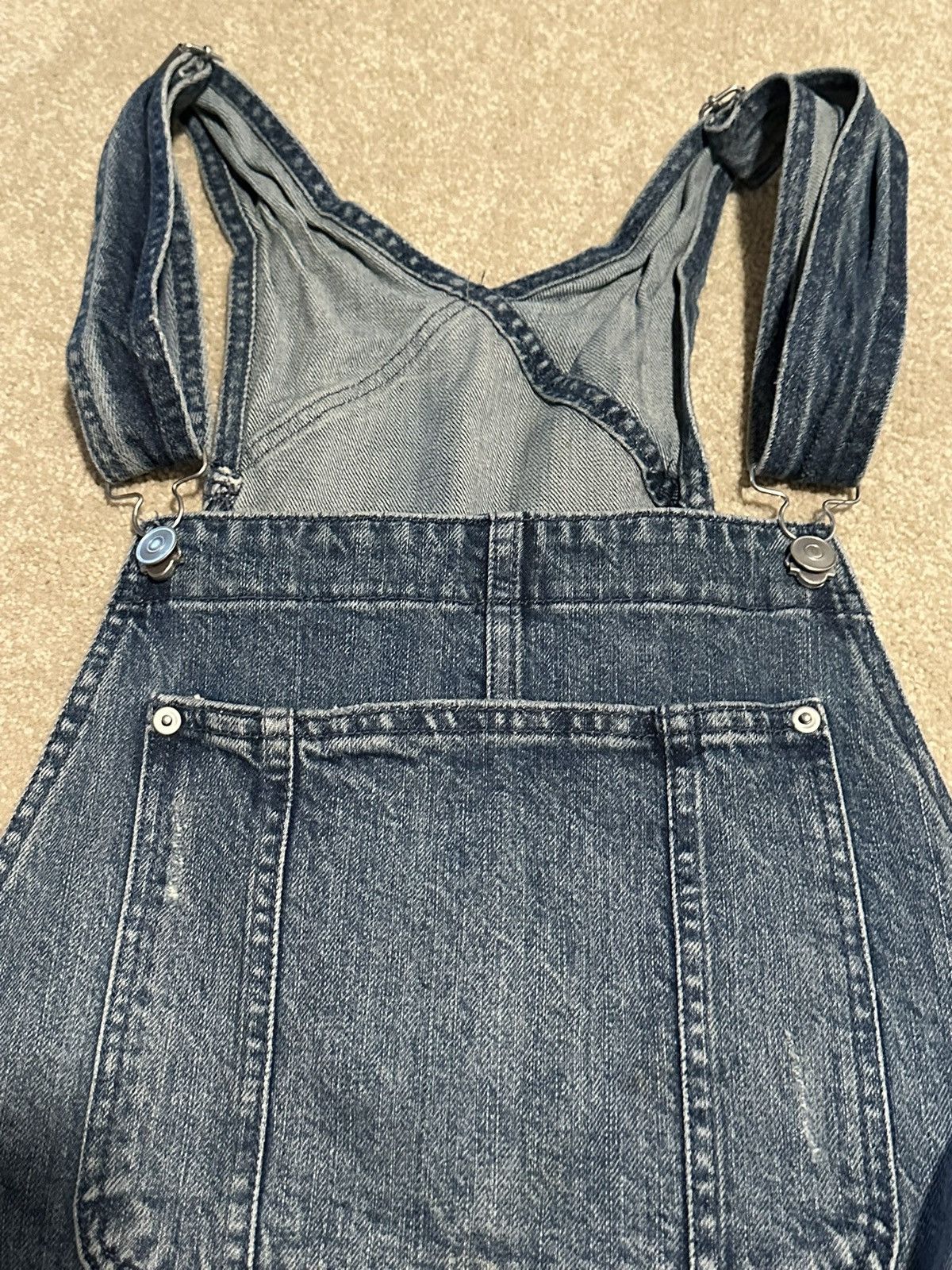 Dickies Cutoff Denim Overalls Jean Shorts Size US 32 / EU 48 - 2 Thumbnail