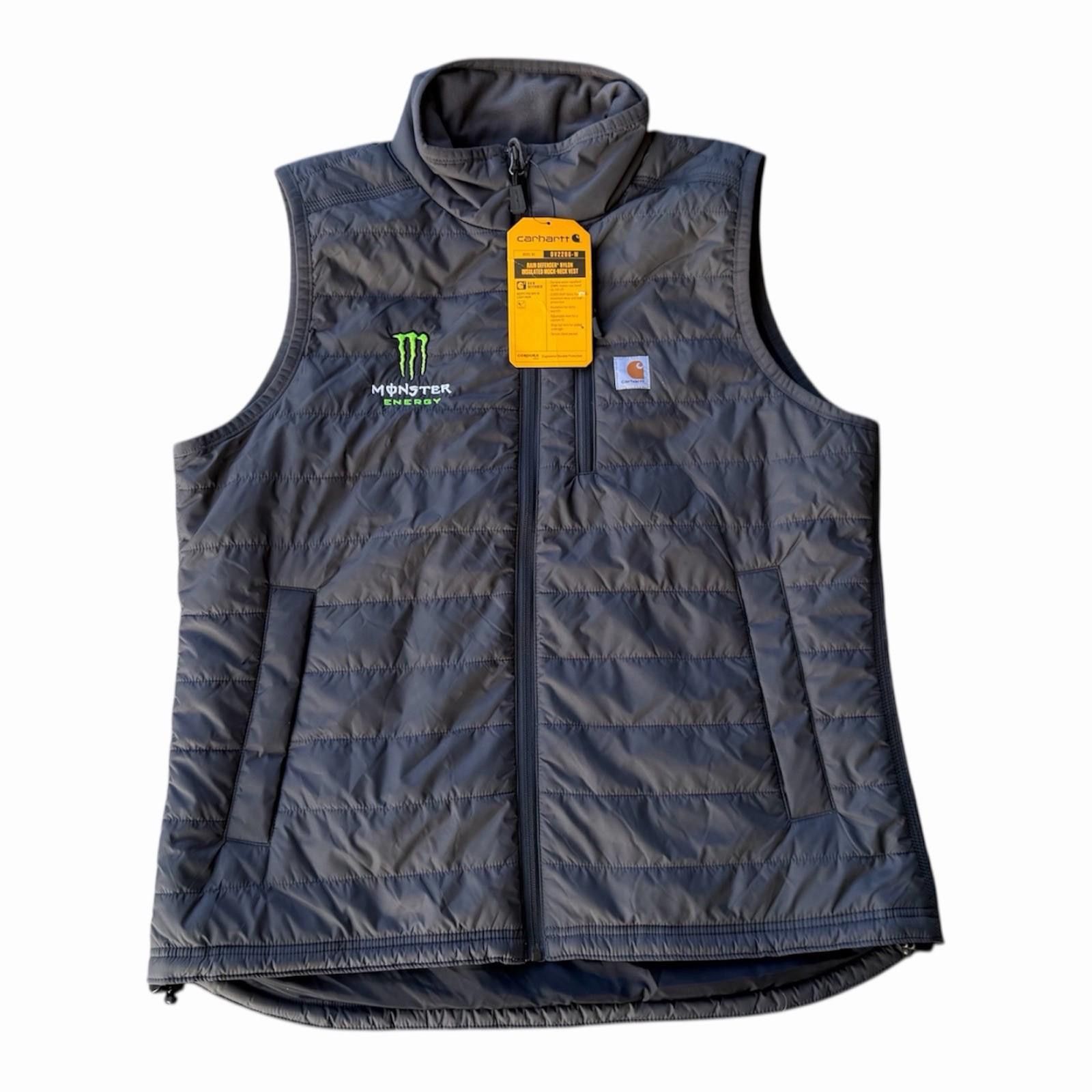 Carhartt NWT Monster Energy x Carhartt Rain Defender Vest 22” X 26” Size L / US 10 / IT 46 - 1 Thumbnail