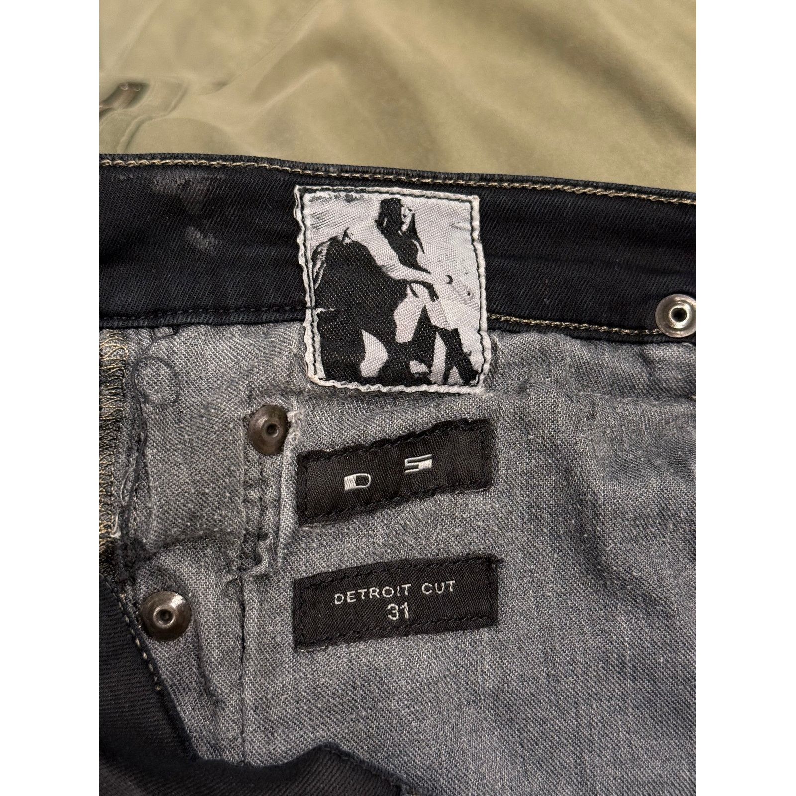 Rick Owens 2000s Rick Owens coated distressed faded slim jeans Size 31" - 8 Thumbnail