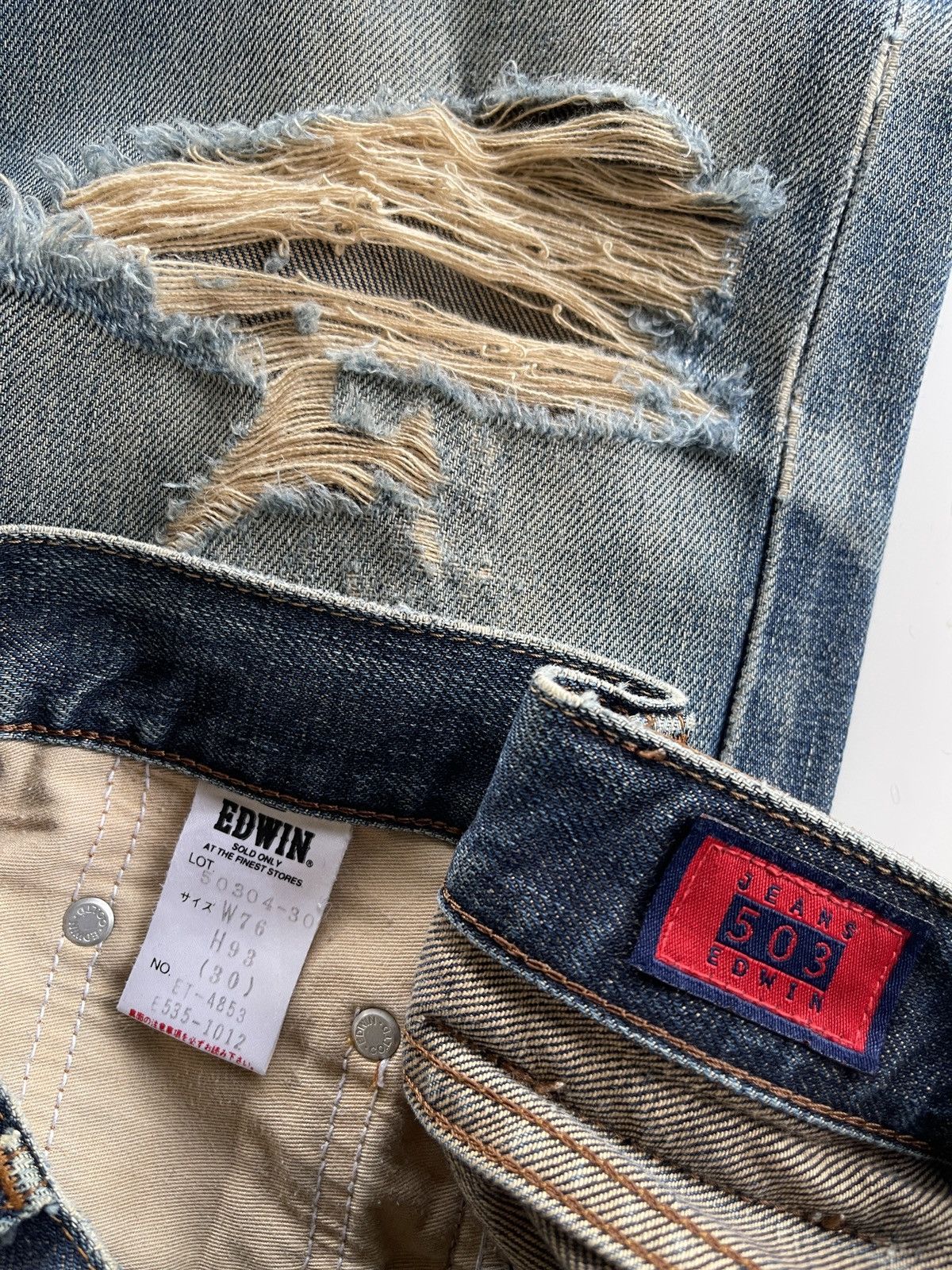 Vintage Vintage Edwin Distressed High Waist Denim Size 28" / US 6 / IT 42 - 11 Thumbnail