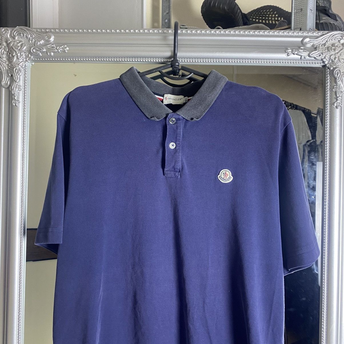 Moncler Polo Moncler Shirt Blue Luxury Size US XXL / EU 58 / 5 - 2 Thumbnail