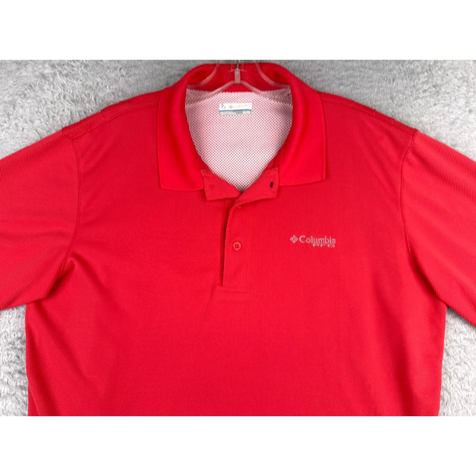 Vintage Columbia Polo Shirt Mens XL Red Golf Sports 100% Polyester Short Sleeve Regular Vented Moisture Wicking Breathable Button Collar Mens Size US XL / EU 56 / 4 - 4 Thumbnail