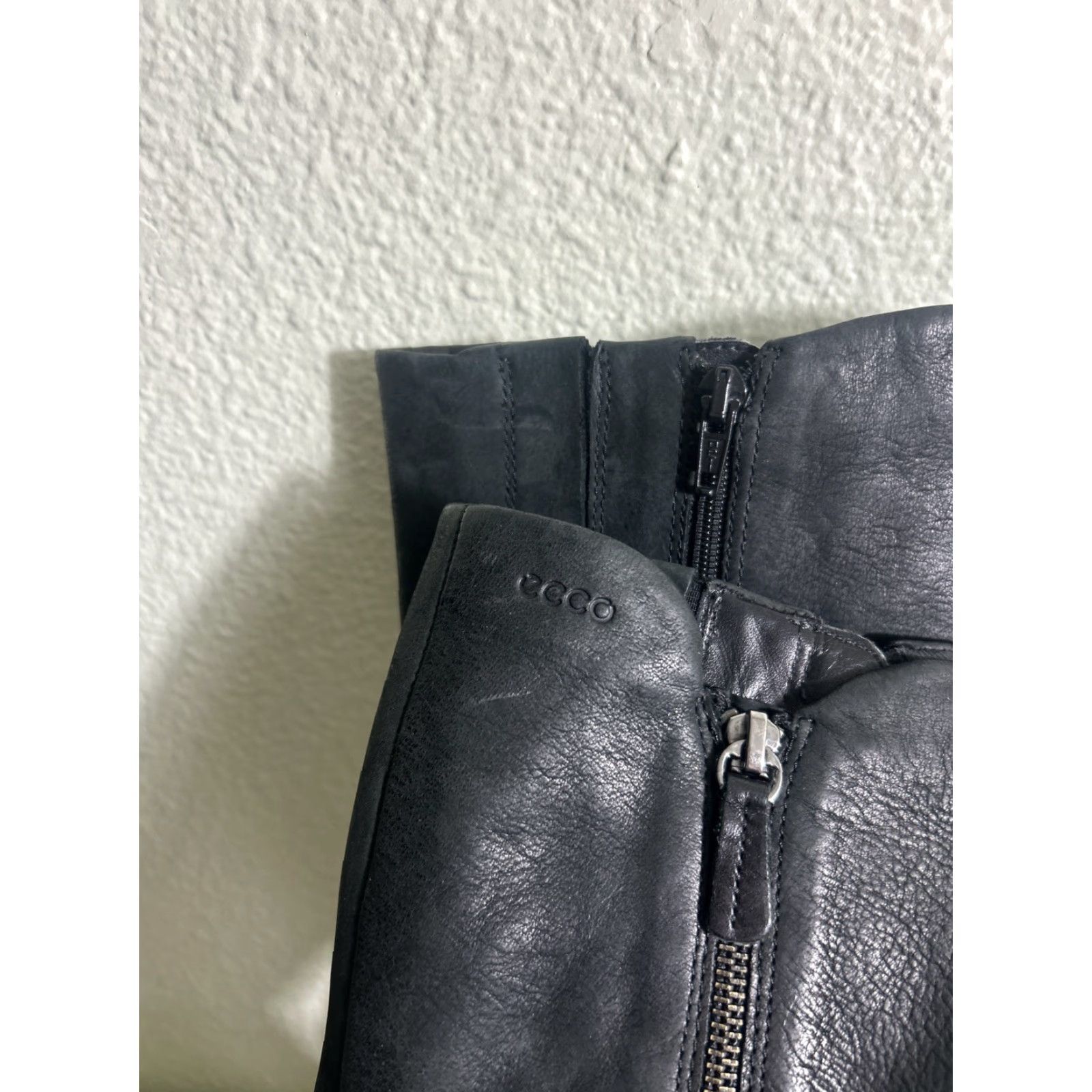 Ecco ECCO Shape 55 Tall Boot Women's 8-8.5 Black Leather Block Heel Side Zip Size US 8 / IT 38 - 6 Thumbnail