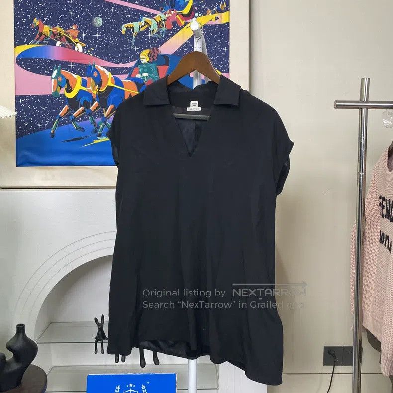 Hermes Hermes Black Mulberry Silk Sleeveless Shirt Size XS / US 0-2 / IT 36-38 - 1 Thumbnail
