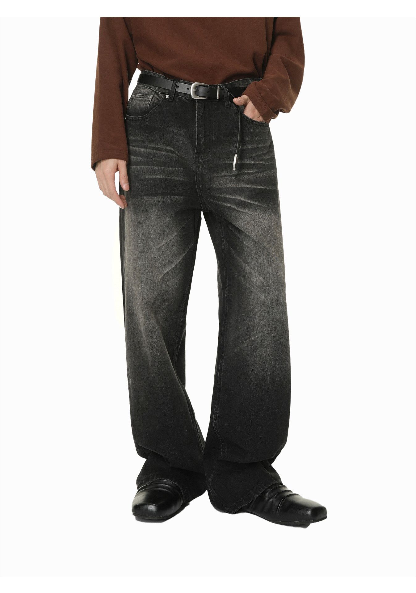 Vintage Men's American retro Vibe distressed wide-leg straight jeans Size US 32 / EU 48 - 1 Thumbnail
