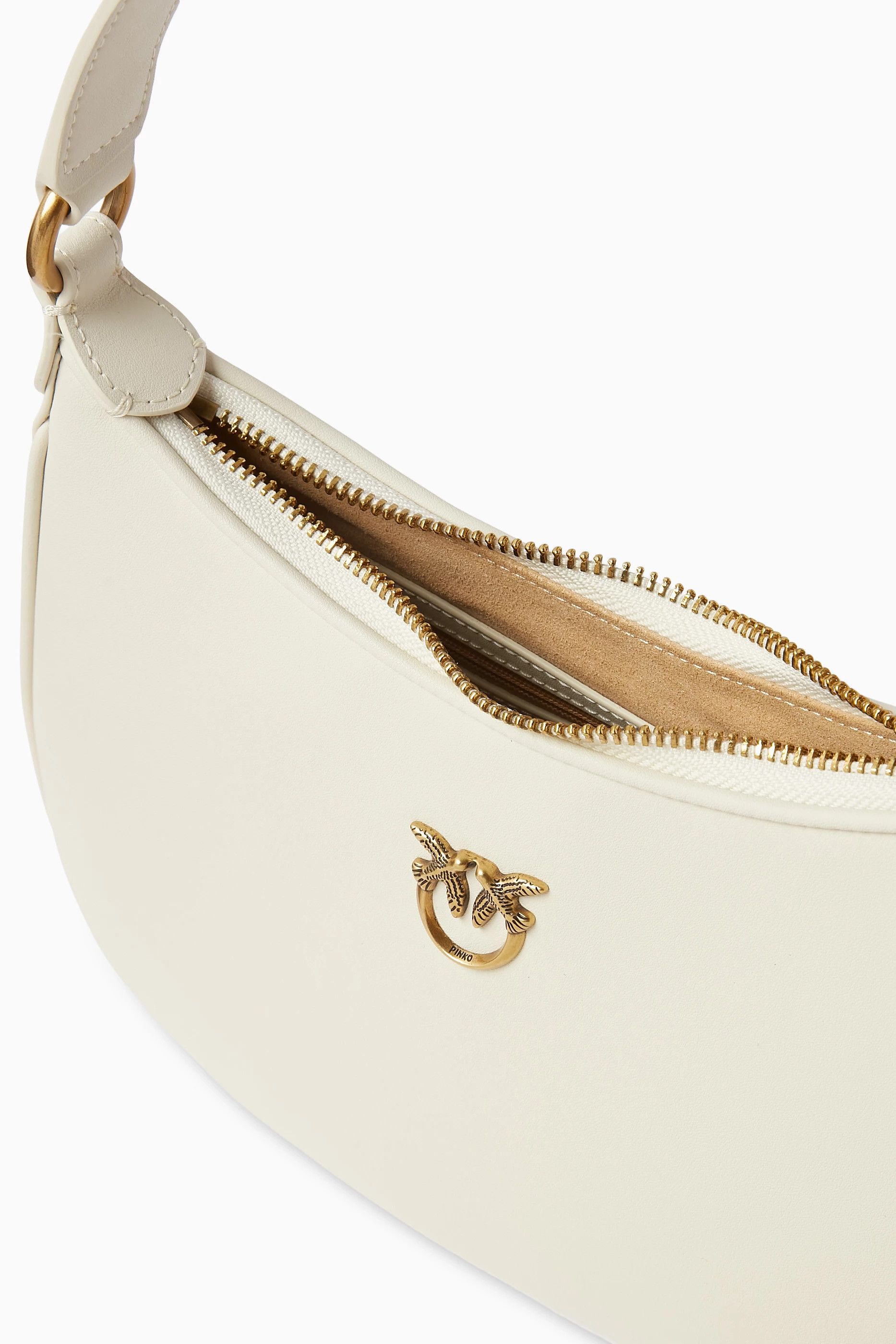 Pinko o1s22i1n0824 Size: OS / Half Moon Shoulder Bag in White Size ONE SIZE - 4 Thumbnail