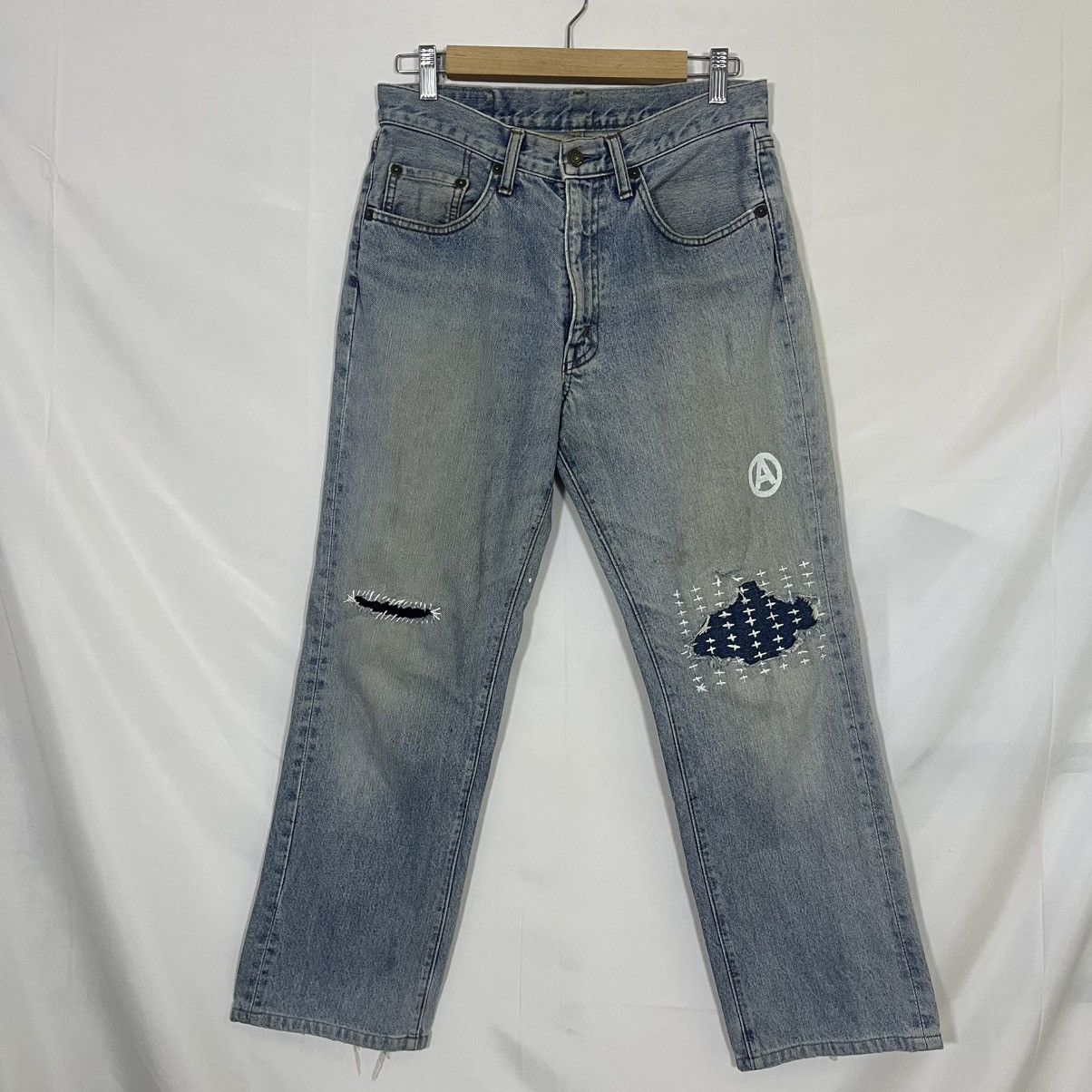 Big John VINTAGE BIG JOHN CUSTOM SASHIKO JEANS Size US 30 / EU 46 - 1 Thumbnail