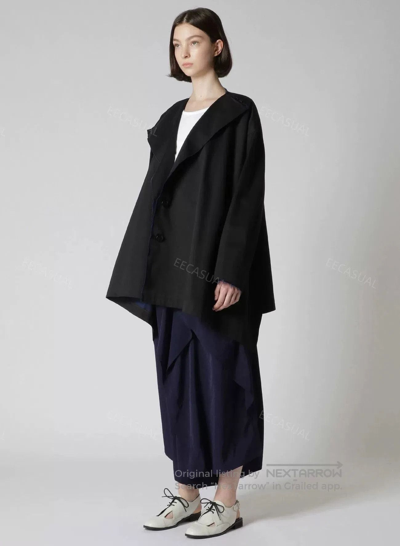 Other Asymmetrical Double Faced Coat by Yamamoto. Size M / US 6-8 / IT 42-44 - 3 Thumbnail