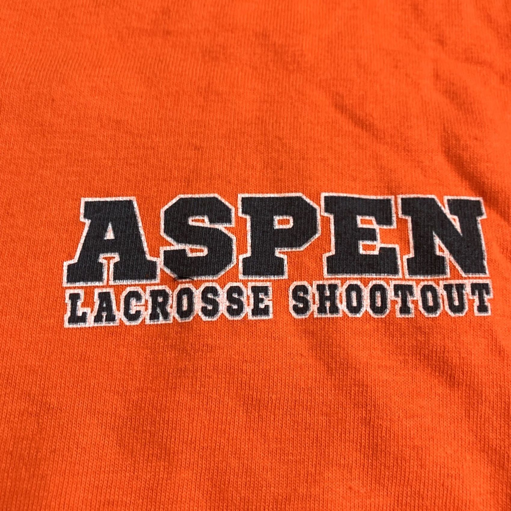Gildan VINTAGE Gildan Shirt XL Orange Aspen Lacrosse Shootout Double Sided T NWOT Men Size US XL / EU 56 / 4 - 2 Thumbnail
