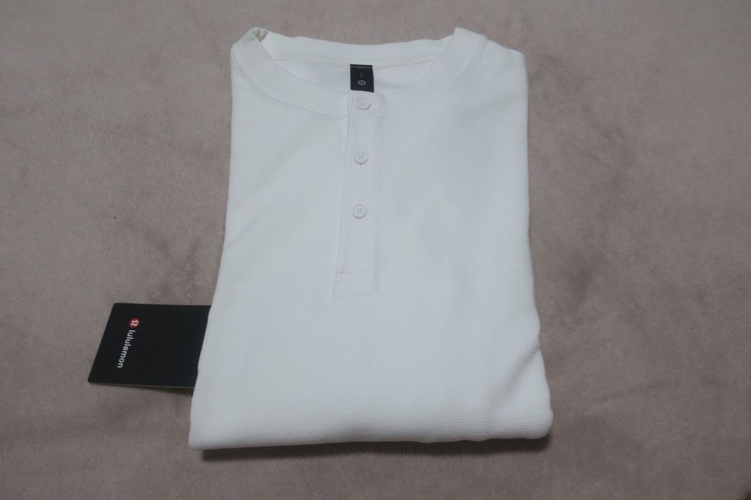 Lululemon LM3FQNS Heavyweight Cotton Textured Henley Size US L / EU 52-54 / 3 - 2 Thumbnail