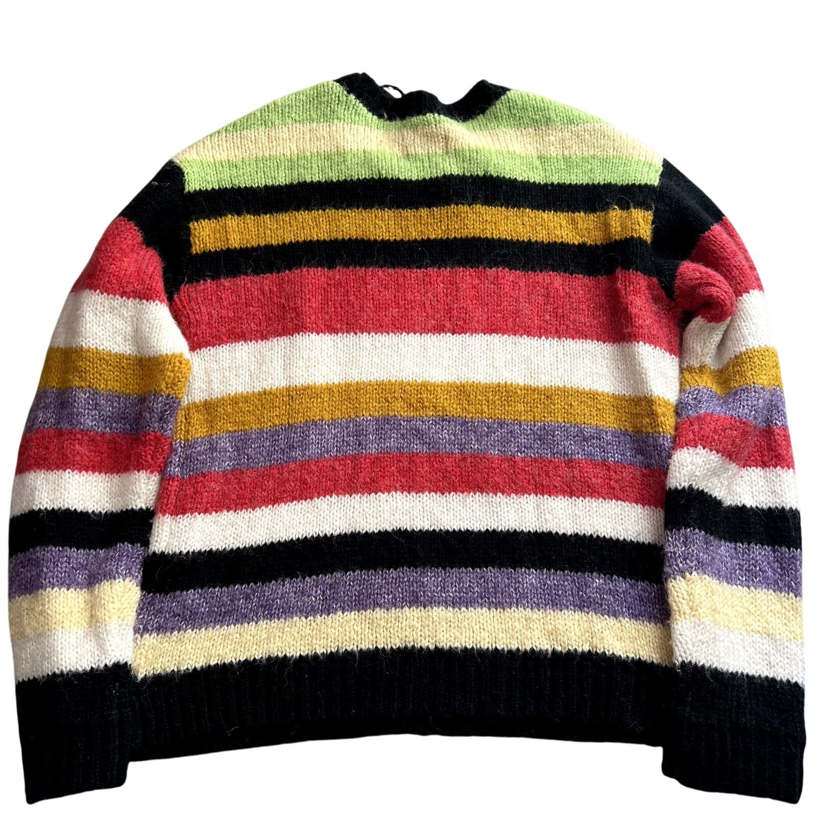 Rta RTA stripped sweater wool alpaca black red green size M S1 Size M / US 6-8 / IT 42-44 - 5 Thumbnail