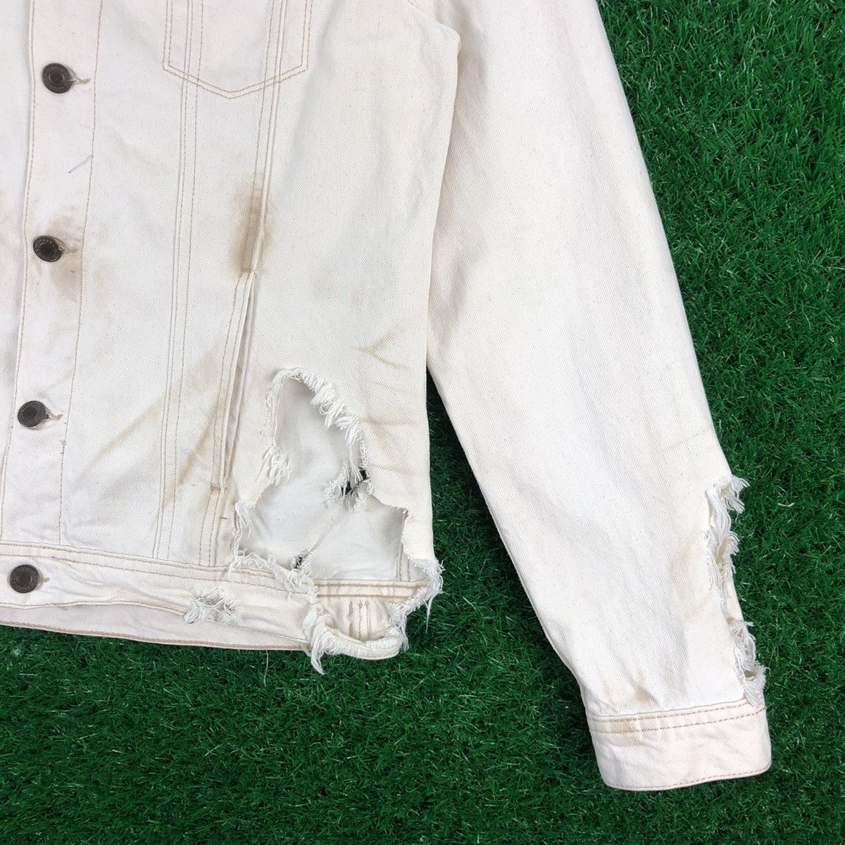 Zara Zara Man Thrashed Denim Jacket Punk Style Size US S / EU 44-46 / 1 - 6 Thumbnail