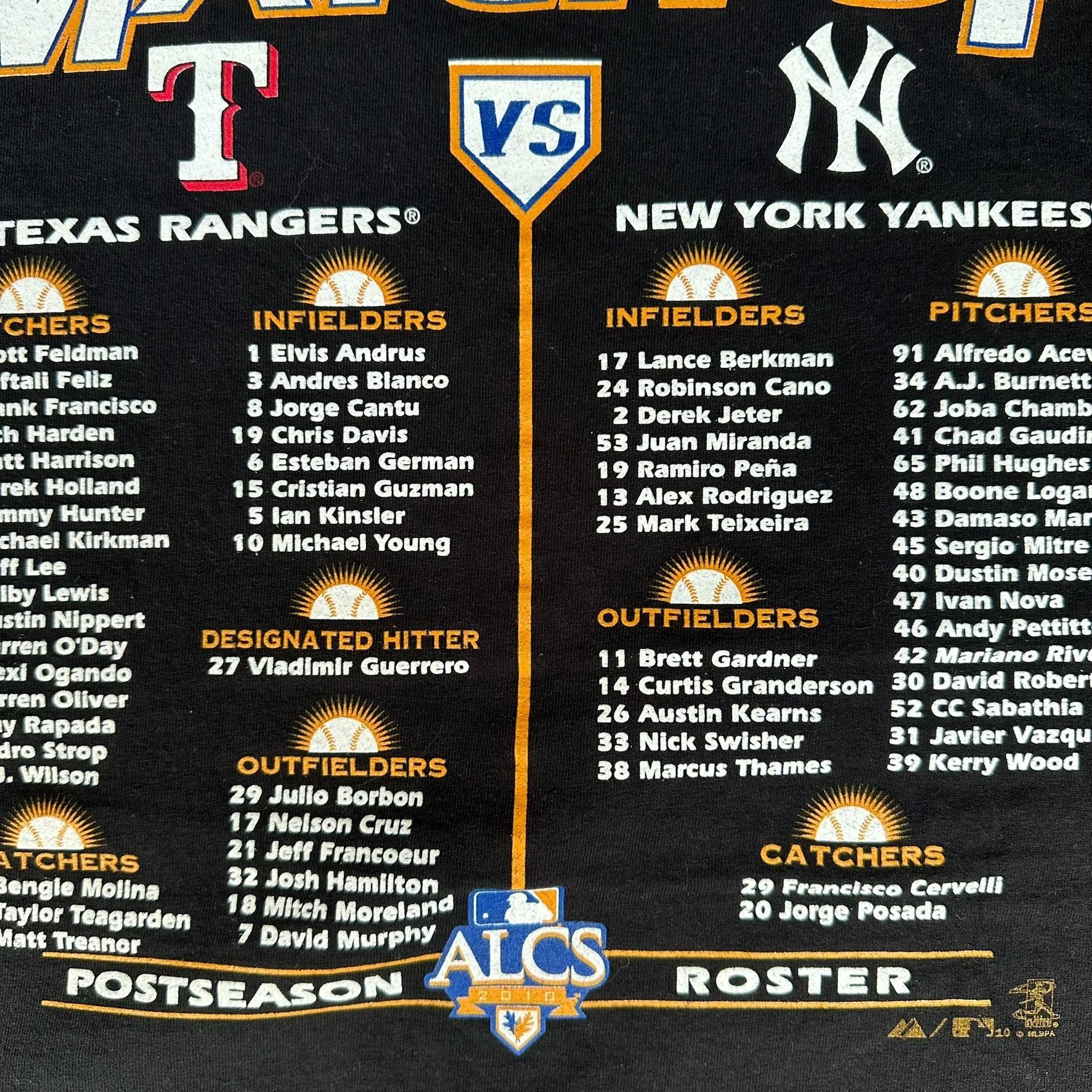 MLB Texas Rangers American League Championship 2010 T-Shirt Maje Size US L / EU 52-54 / 3 - 6 Thumbnail