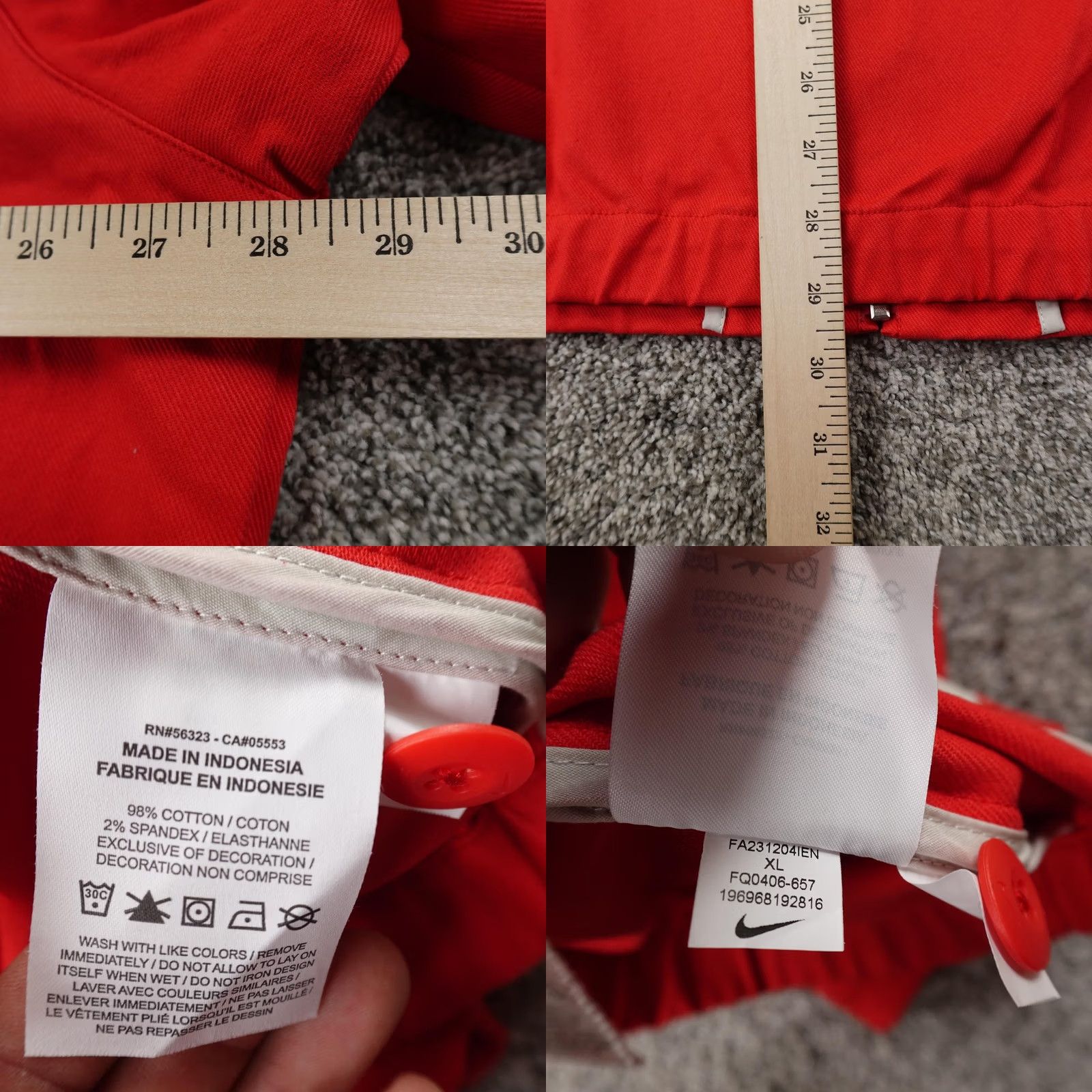 Nike Nike Jacket Mens XL Red Loose Twill Full Zip SB Skateboarding Coat Size US XL / EU 56 / 4 - 8 Thumbnail