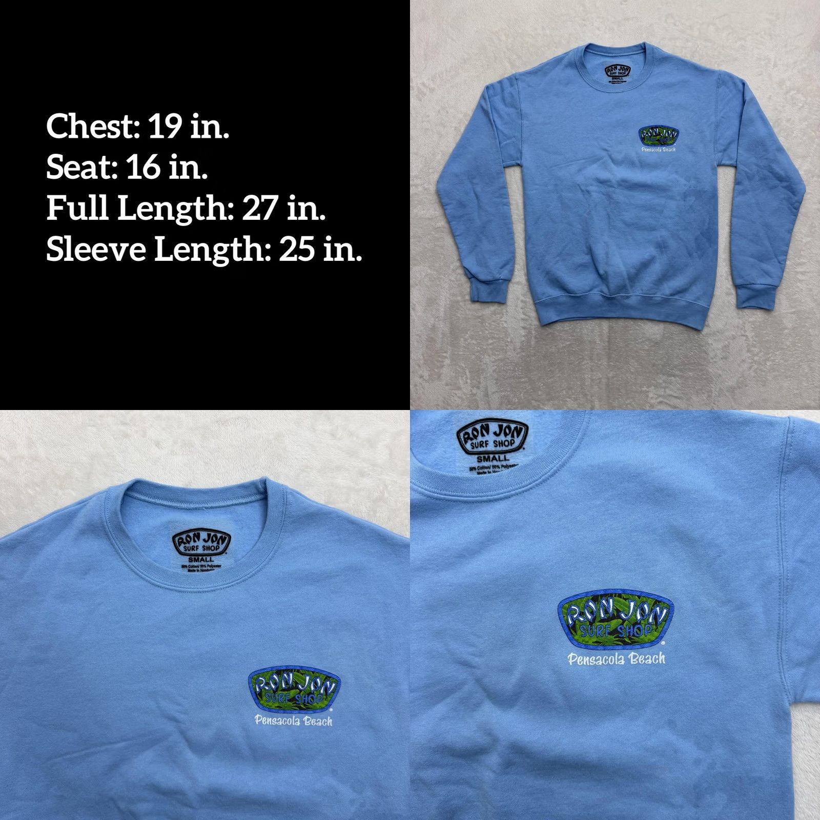 Ron Jon Surf Shop Ron Jon Surf Shop Sweatshirt Mens Small Blue Fleece Pullover Graphic Print Logo Size US S / EU 44-46 / 1 - 8 Thumbnail
