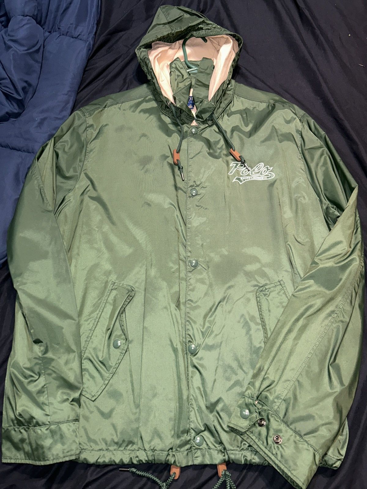 Polo Ralph Lauren Polo Ralph Lauren Hood Fleece Lined Script Logo Coach Jacket Size US XL / EU 56 / 4 - 1 Thumbnail