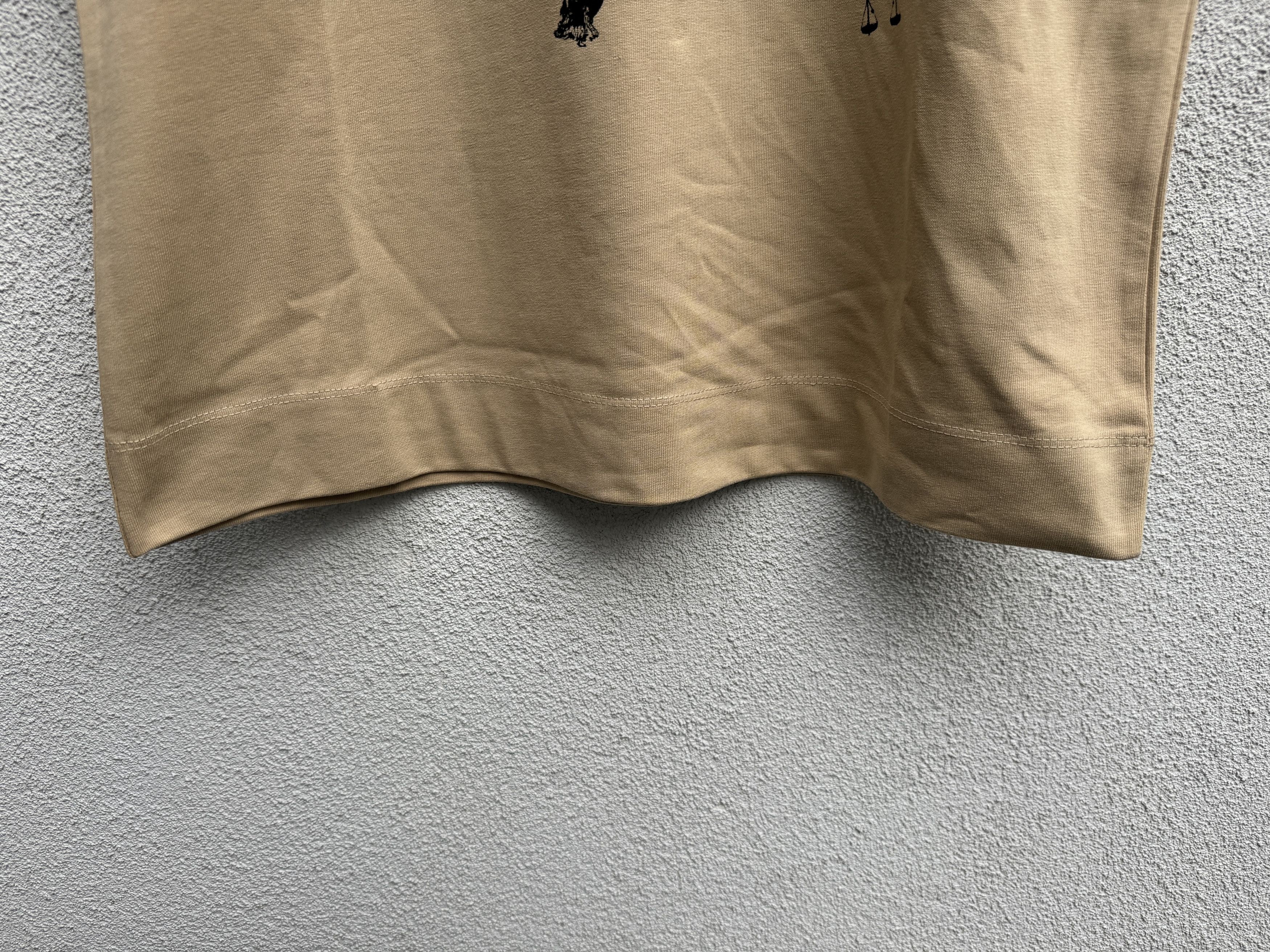 Dries Van Noten Dries Van Noten Men's Beige Black Hein Solar Print T-Shirt m Size US M / EU 48-50 / 2 - 6 Thumbnail