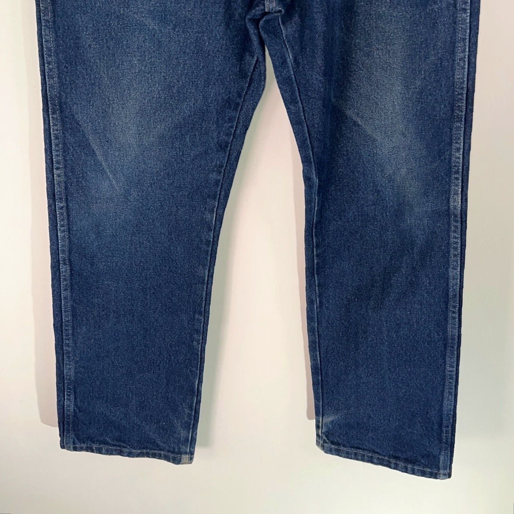 Wrangler Wrangler Jeans Mens Flat Front Stretch High Rise Straight Blue 34X30 Denim 5-Pocket Regular Mens Size US 34 / EU 50 - 4 Thumbnail