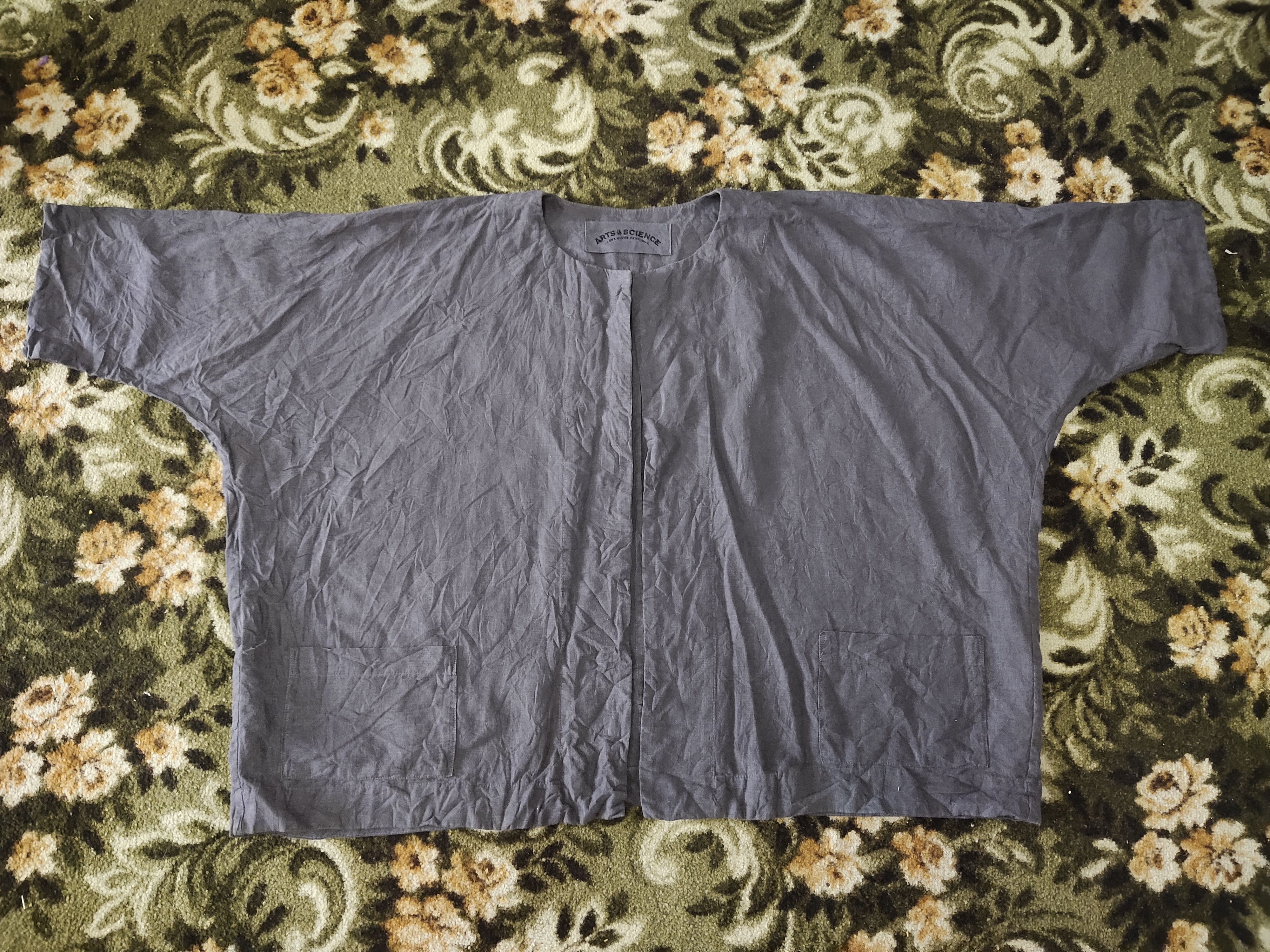 image of Arts Science Arts & Science Oversize Kimono Style Shirt in Grey, Women's (Size Small)