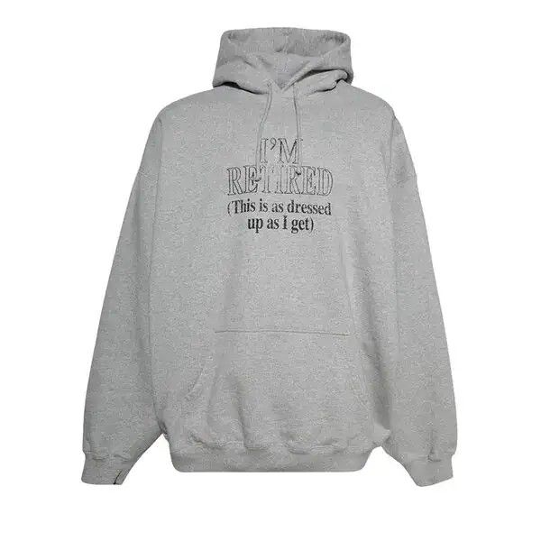 Vetements o1mle0226 I'm Retired Oversized Hoodie in Gray Size US M / EU 48-50 / 2 - 1 Preview