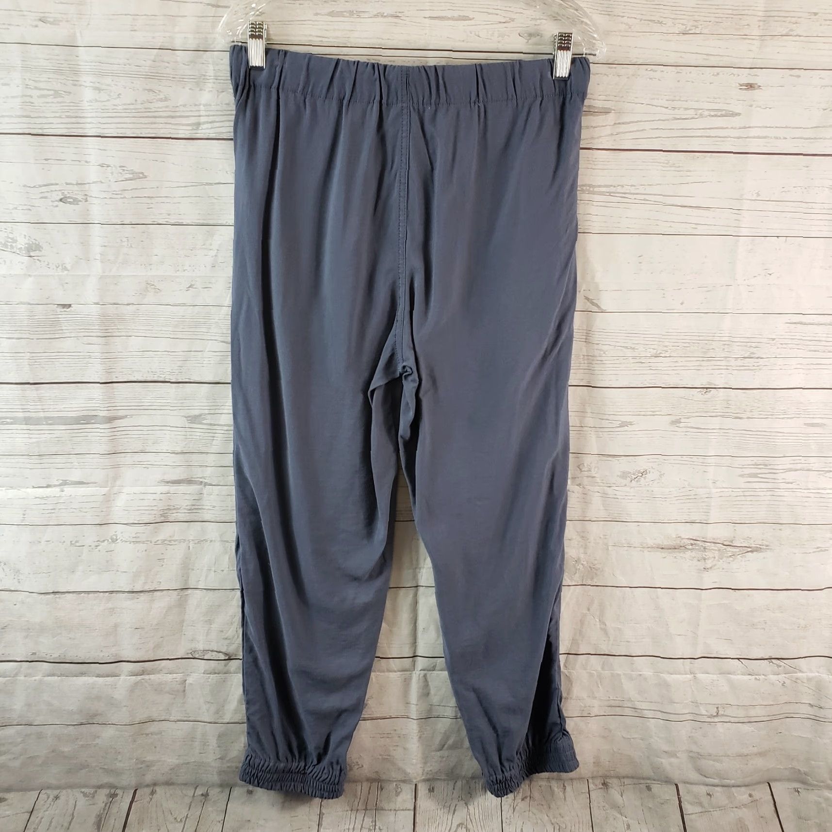 Madewell Madewell Womens Drawstring Track Trousers Medium Blue Viscose High Rise Pants Womens Size 32" / US 10 / IT 46 - 3 Thumbnail