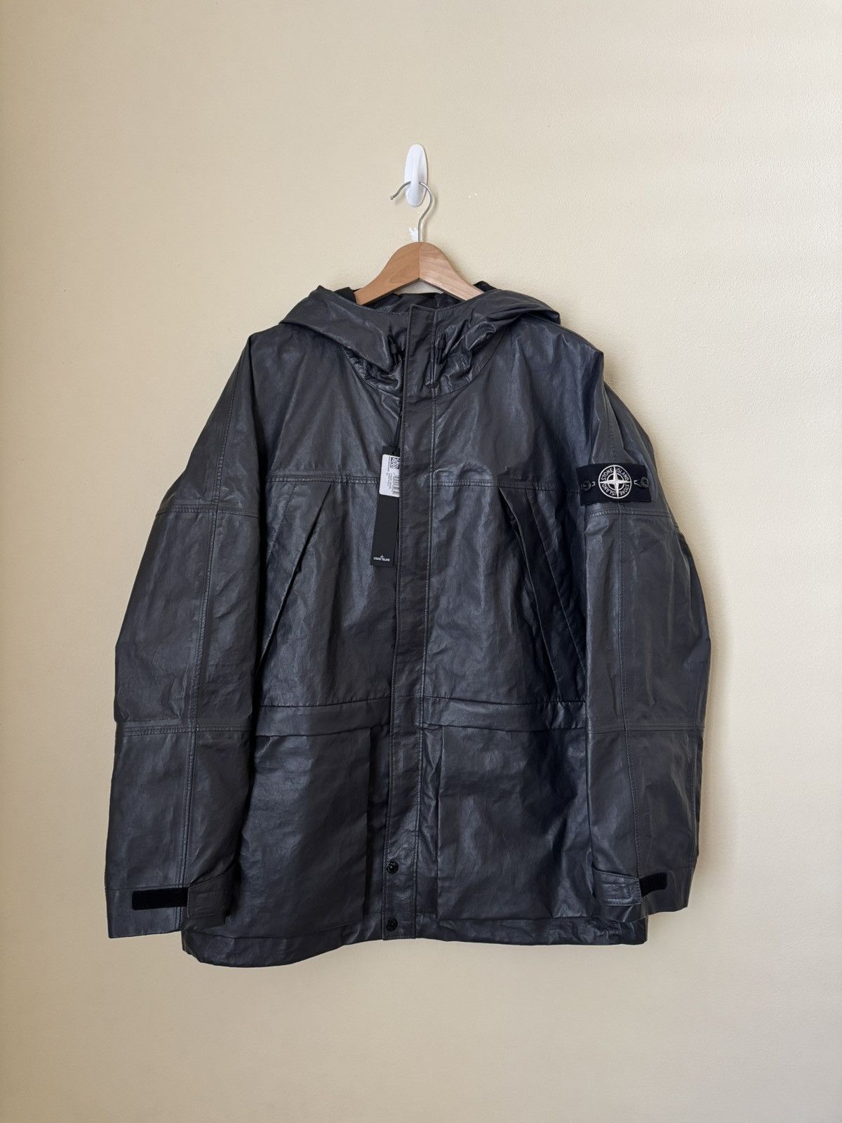 Stone Island Stone Island New Light Leather Organza Jacket Grey Large Size US L / EU 52-54 / 3 - 1 Thumbnail