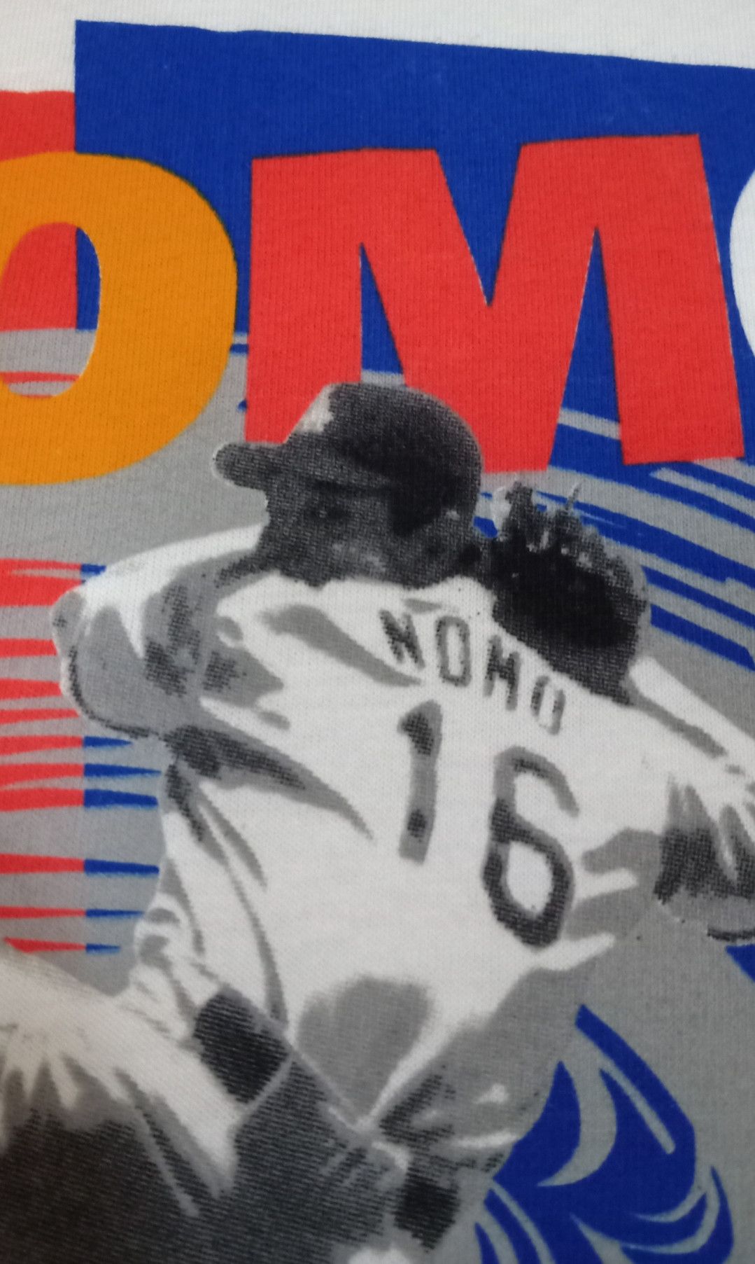 MLB Vintage 90s NOS Hideo Nomo "The Tornado" LA Dodgers T-shirt Size US L / EU 52-54 / 3 - 9 Thumbnail