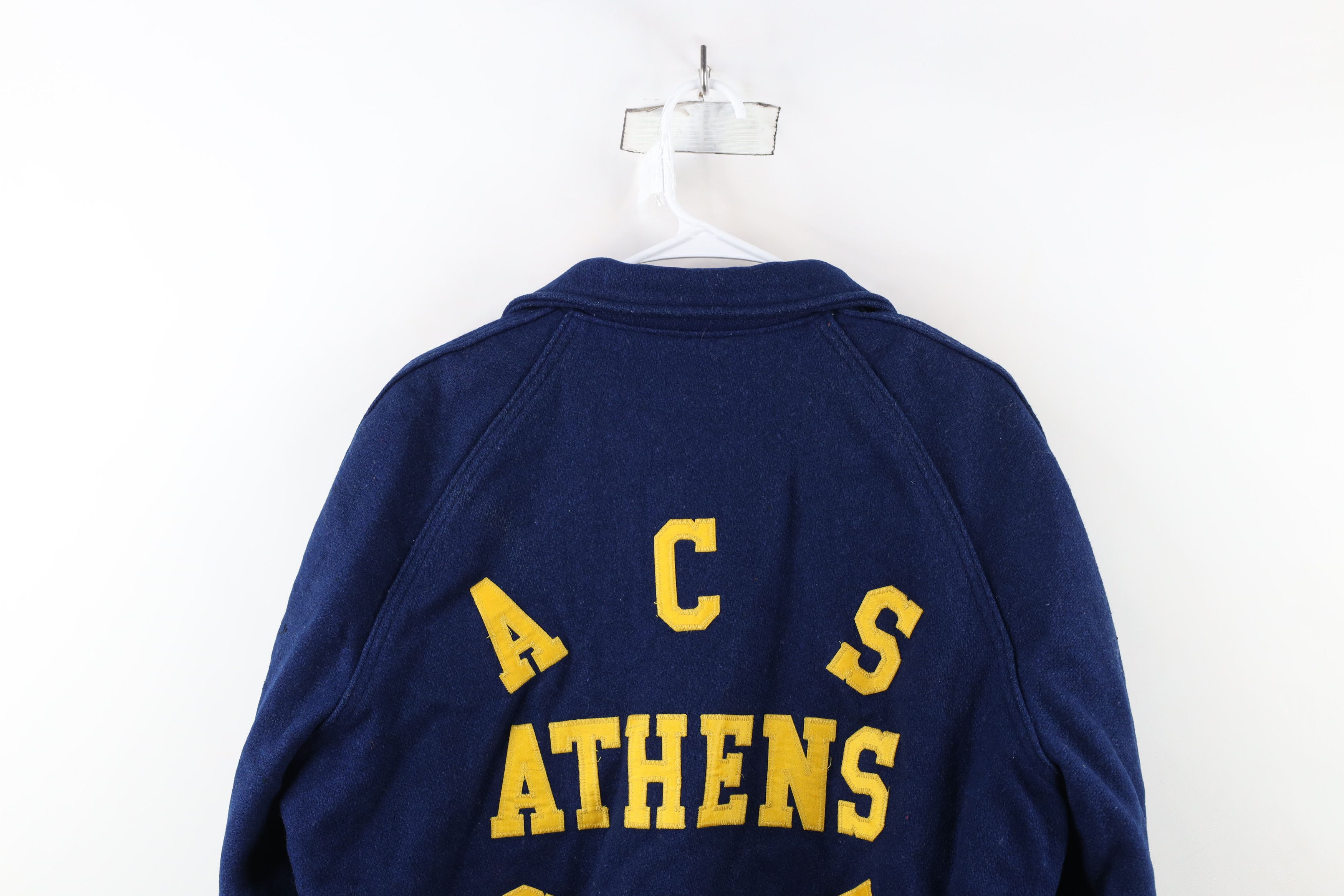 Vintage Vintage 70s Streetwear Wool ACS Athens Greece Varsity Jacket Size US XL / EU 56 / 4 - 12 Thumbnail