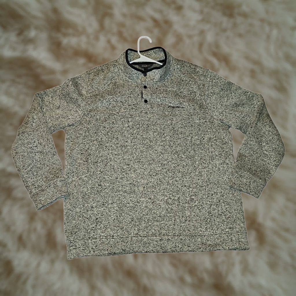 Eddie Bauer Eddie Bauer Radiator Fleece Pullover Sweater Gray XXL Men's Mock Neck Snap Long Sleeve Size US XXL / EU 58 / 5 - 1 Thumbnail