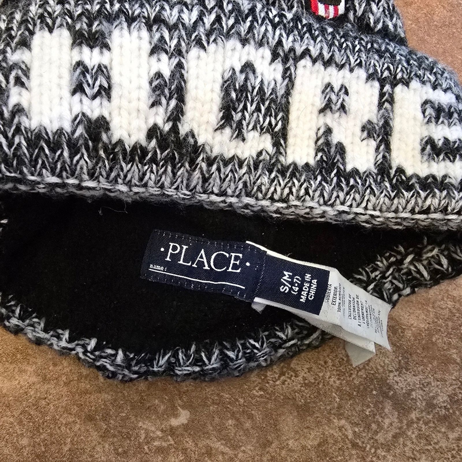 Other Black | PLACE | Crew Detailed Beanie Size ONE SIZE - 3 Thumbnail