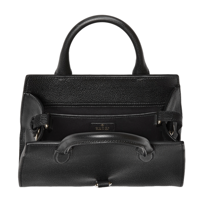 Gucci GUCCI $3590 Black Hook Closure Small Tote New Authentic Size ONE SIZE - 5 Thumbnail