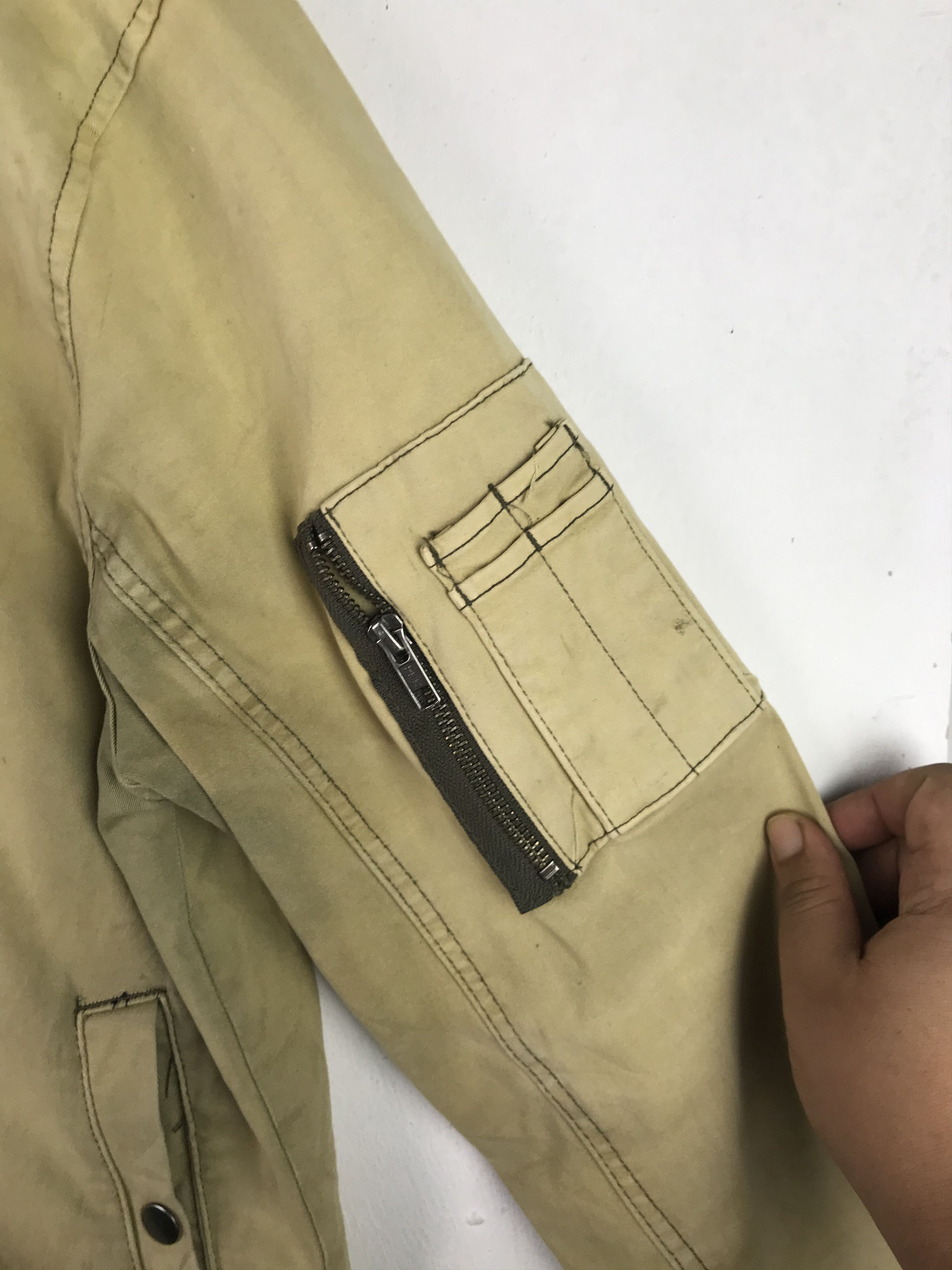 Japanese Brand × Vintage Vintage Distressed Full Zipper Tactical Bomber Jacket Size US L / EU 52-54 / 3 - 8 Thumbnail