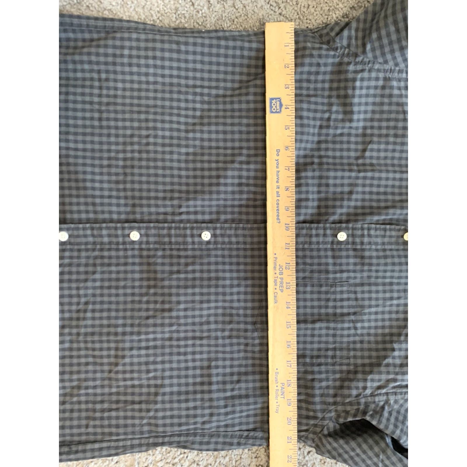 J.Crew VINTAGE J.CREW Shirt Mens Button-Up Plaid Long Sleeve Black 2010s Size US L / EU 52-54 / 3 - 4 Thumbnail