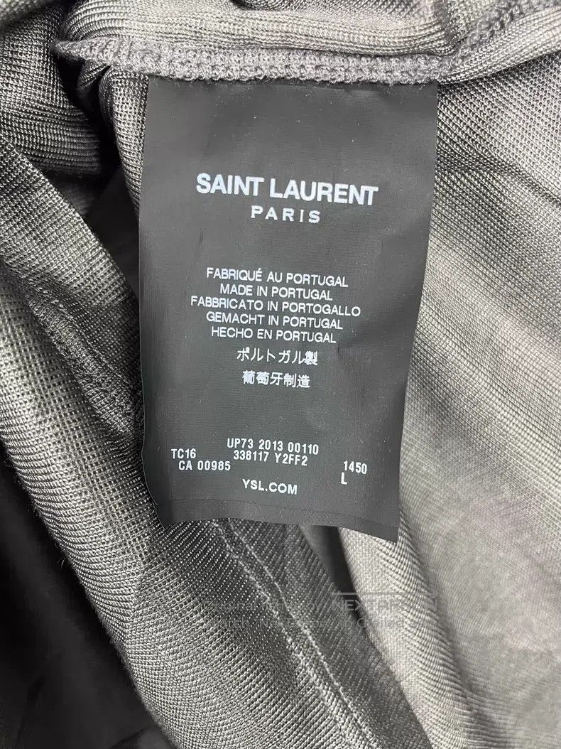 Saint Laurent Paris Saint Laurent Paris Gray Fringe Chain Silk Short Sleeve i Size US L / EU 52-54 / 3 - 6 Thumbnail