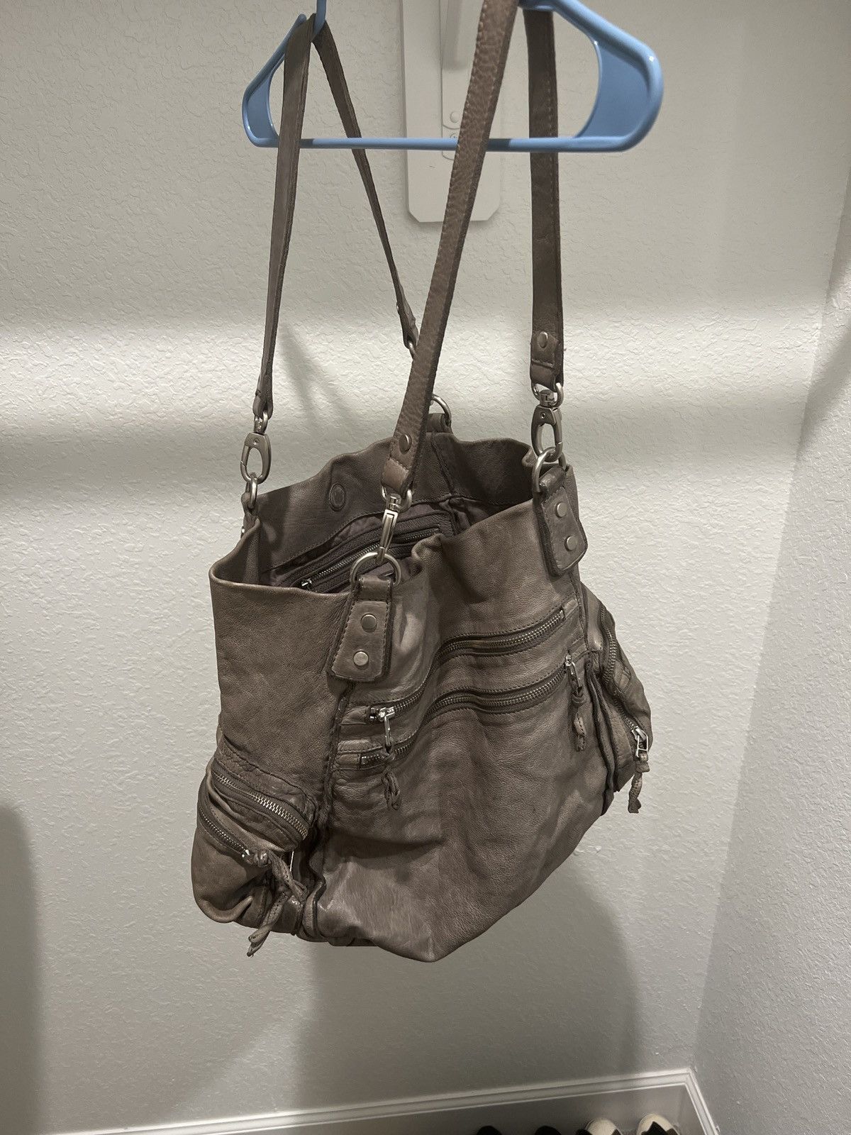 All Saints Leather Grey Vintage Bag
