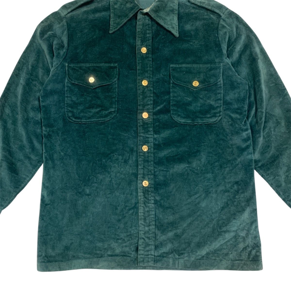 McGregor Vtg 70's McGregor Velour Cord Button Up Shirt Size US M / EU 48-50 / 2 - 3 Thumbnail