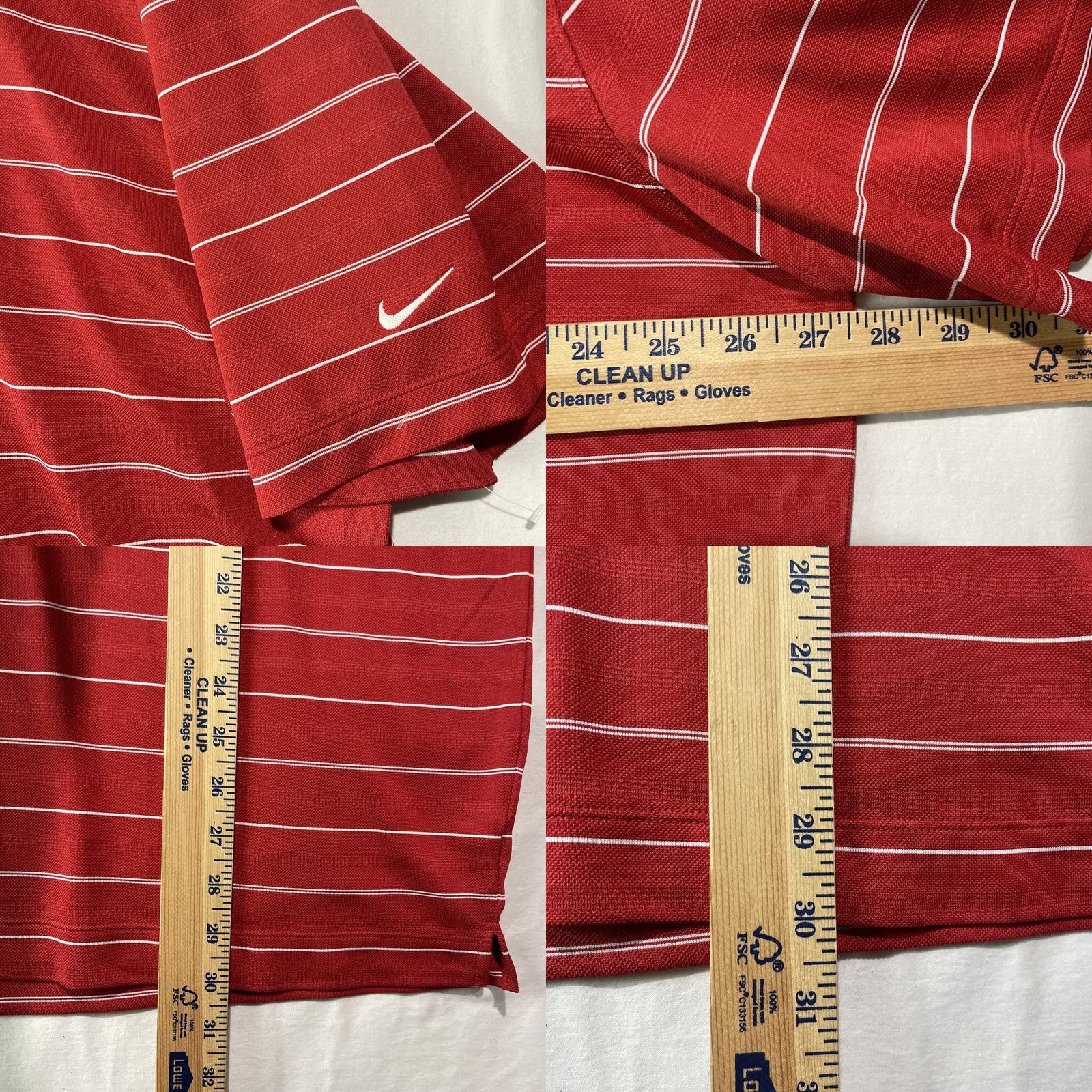 Nike Nike Polo Shirt Mens 2XL Striped Red Short Sleeve Polo Golf Tennis Button Up Size US XXL / EU 58 / 5 - 8 Thumbnail