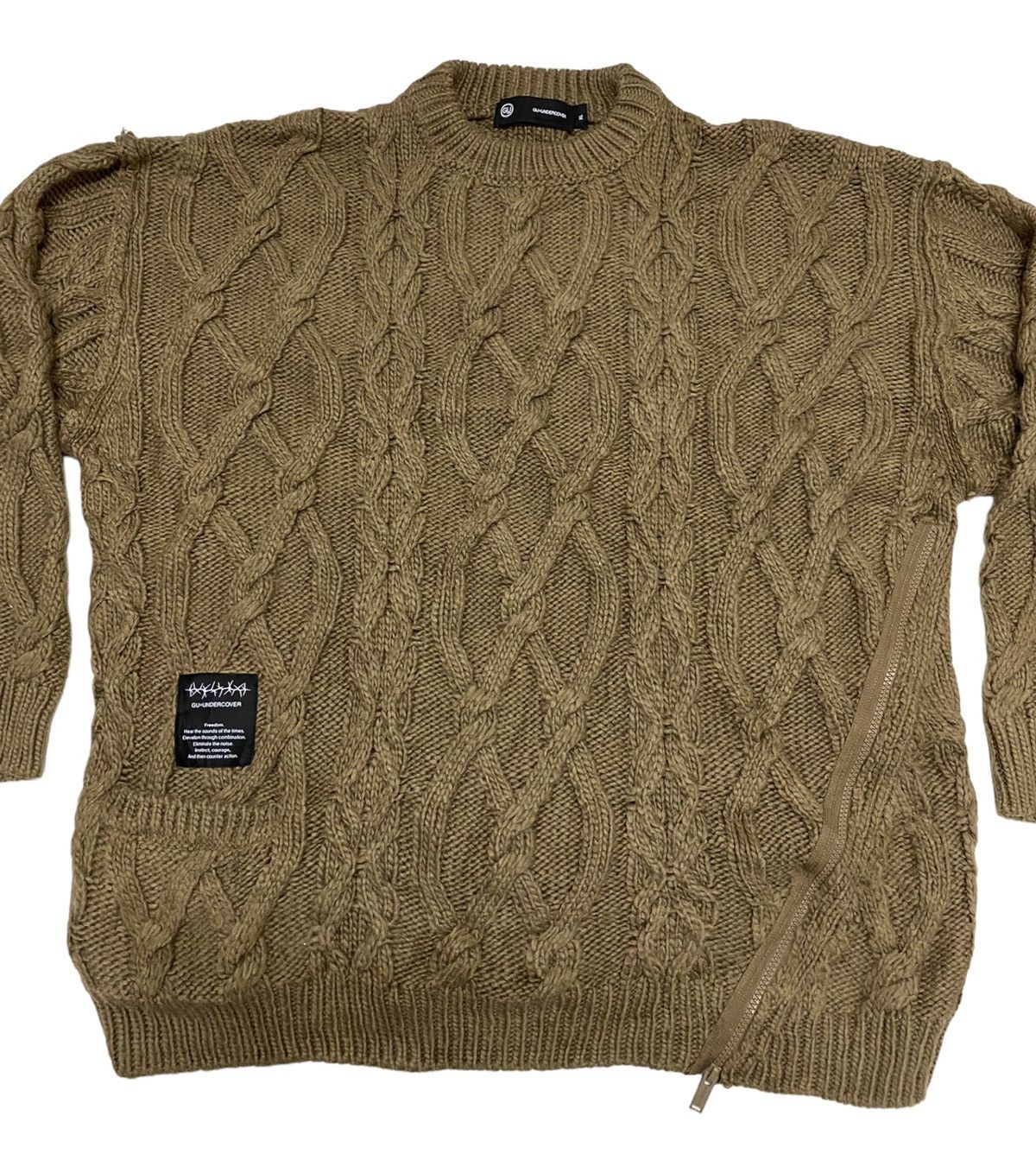 Aran Isles Knitwear × GU × Undercover GU x UNDERCOVER Cable Knitted Crewneck (C2) Size US XL / EU 56 / 4 - 2 Thumbnail