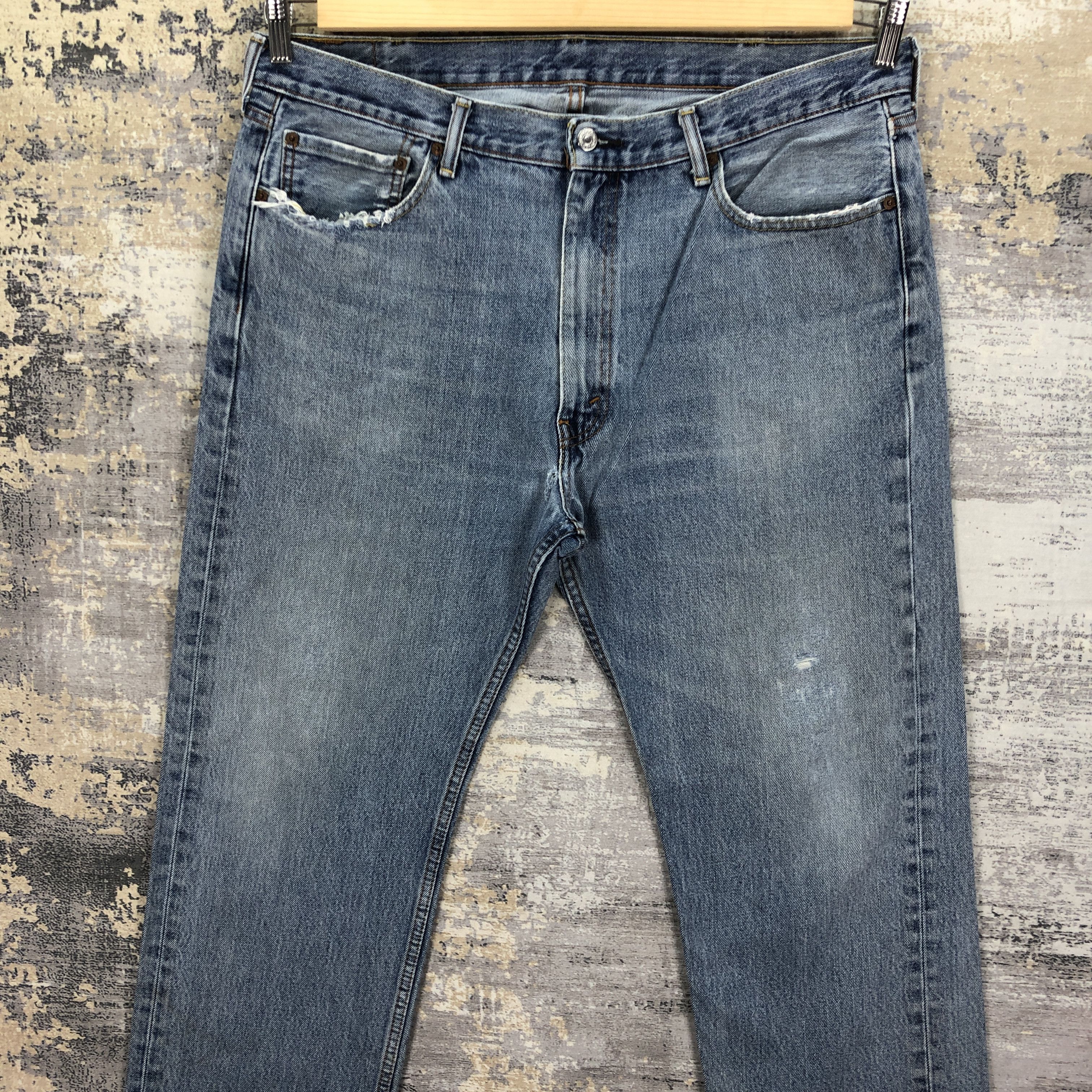 Levi's Vintage Levis 505 Light Wash Jeans Levi's Distressed Denim Size US 38 / EU 54 - 3 Thumbnail