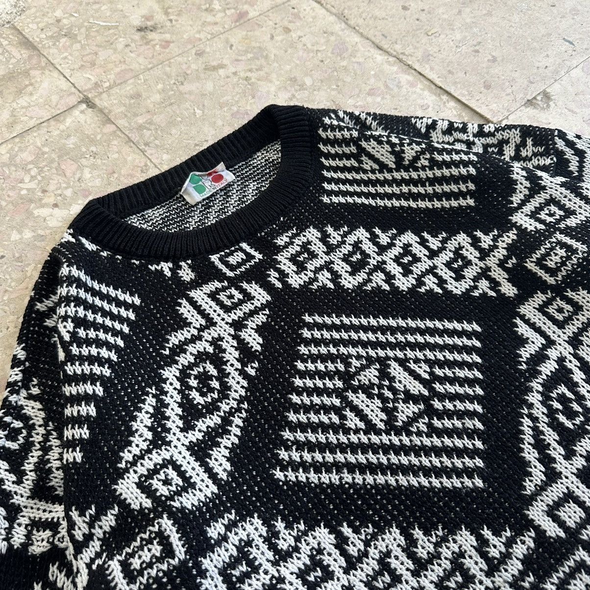 Vintage 90’s Italian Vintage Black & White Knit Size US L / EU 52-54 / 3 - 2 Thumbnail