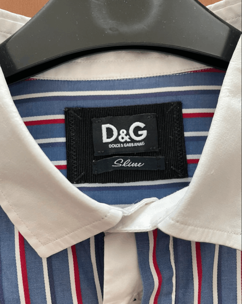 Dolce & Gabbana × Vintage Dolce Gabbana Shirt Striped Vintage Print Graffic Size US L / EU 52-54 / 3 - 4 Thumbnail